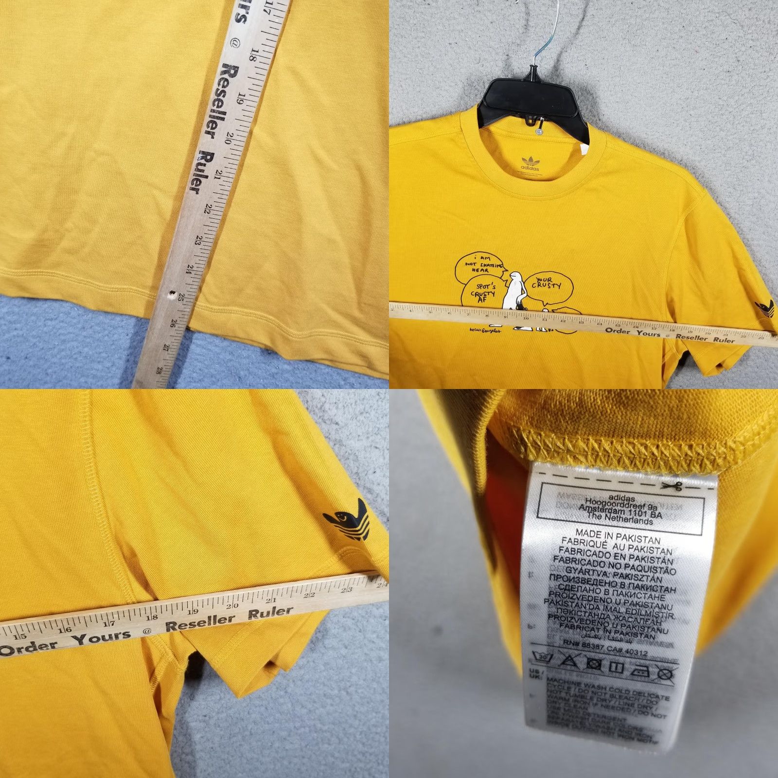 Adidas Adidas Skateboarding Graphic T-Shirt Mens XS Yellow Mark Gonzales Shmoofoil Streetwear Size US XS / EU 42 / 0 - 8 Thumbnail