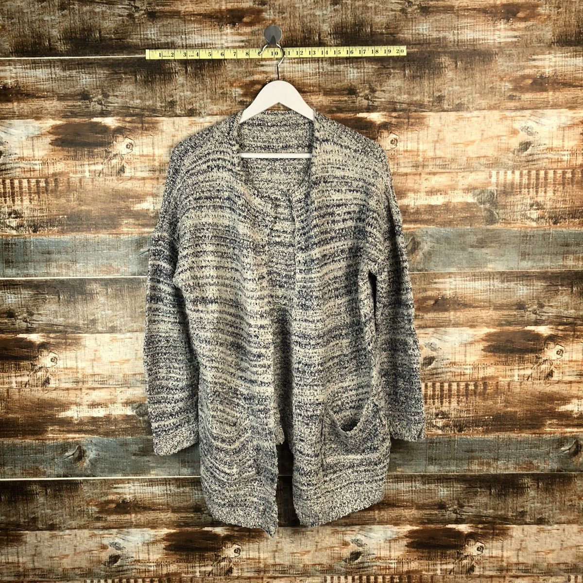 Japanese Brand Ecost Shop Grey knitwear Cardigan #A1343 Size US L / EU 52-54 / 3 - 1 Thumbnail