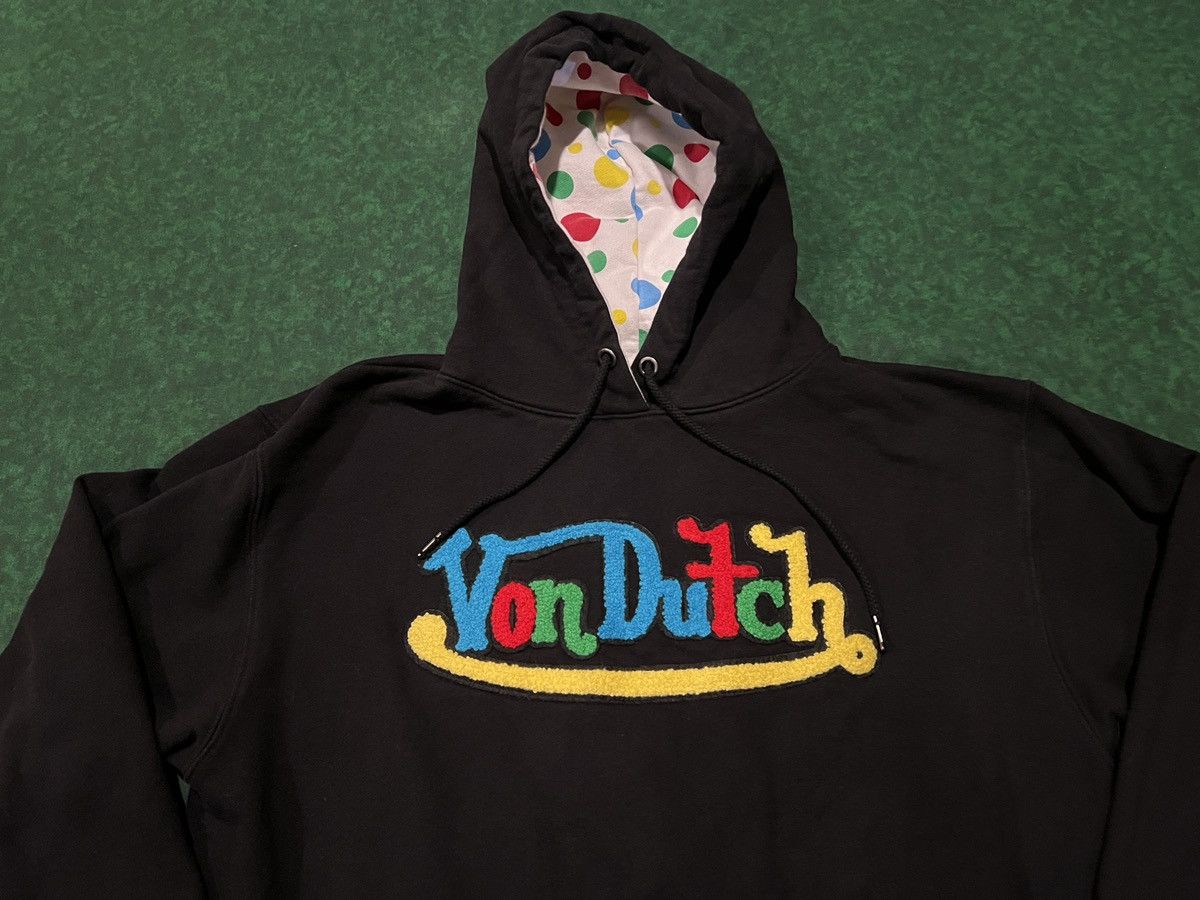 Von Dutch Von Dutch - Embroidered Polka Dot Lined Hoodie Sweatshirt Size US M / EU 48-50 / 2 - 2 Thumbnail