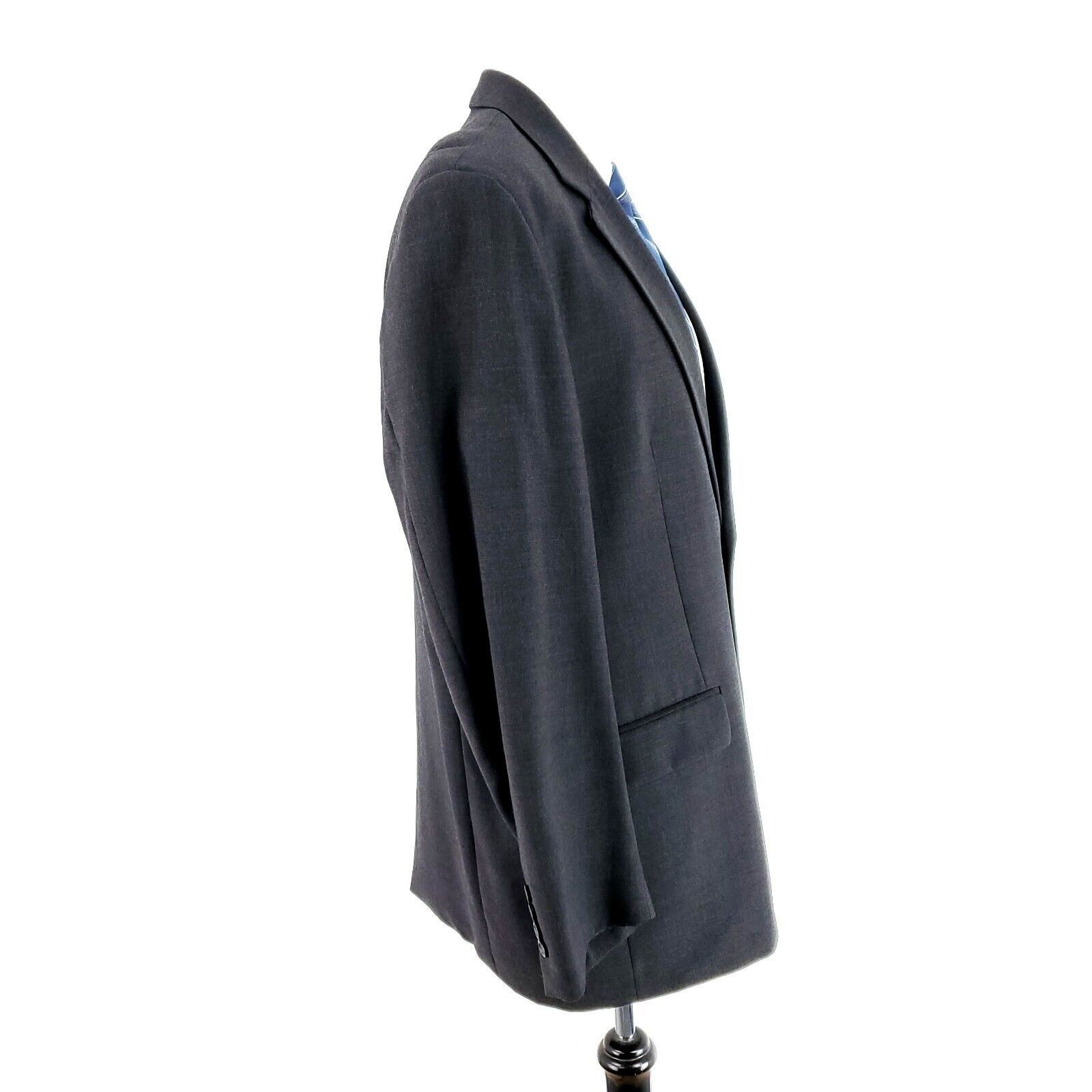 Pronto Uomo Pronto Uomo Lessona Natural Stretch Worsted Wool 2 Button Bl Size 42R - 6 Thumbnail