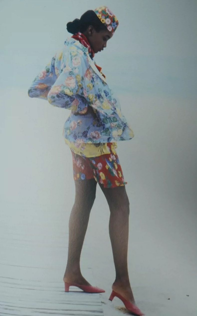 Kenzo KENZO 1980s poster style pleated floral set Size XS / US 0-2 / IT 36-38 - 3 Thumbnail
