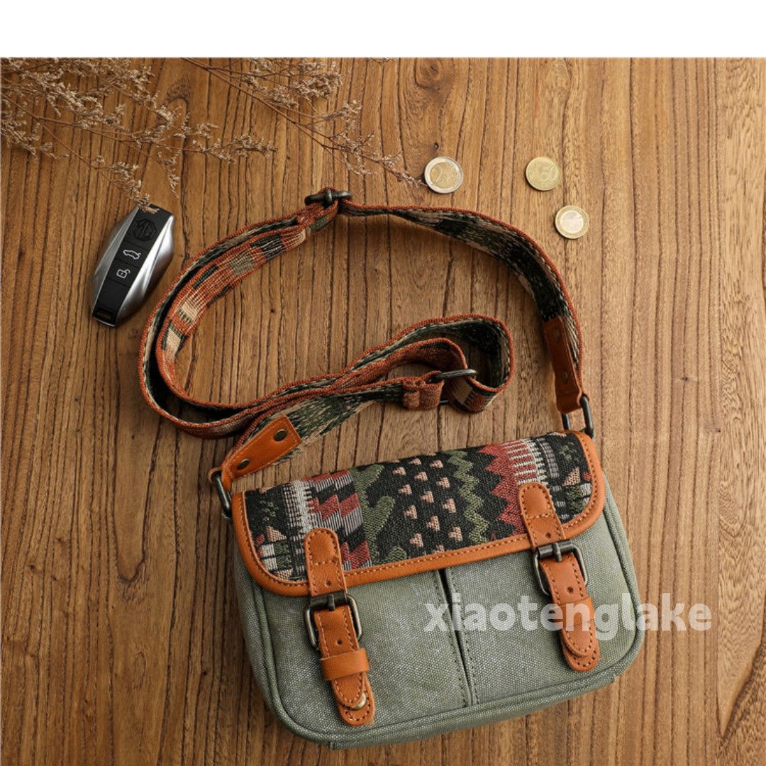 Designer × Leather washed faded cleanfit yuppie outdoor shoulder bag Size ONE SIZE - 8 Thumbnail