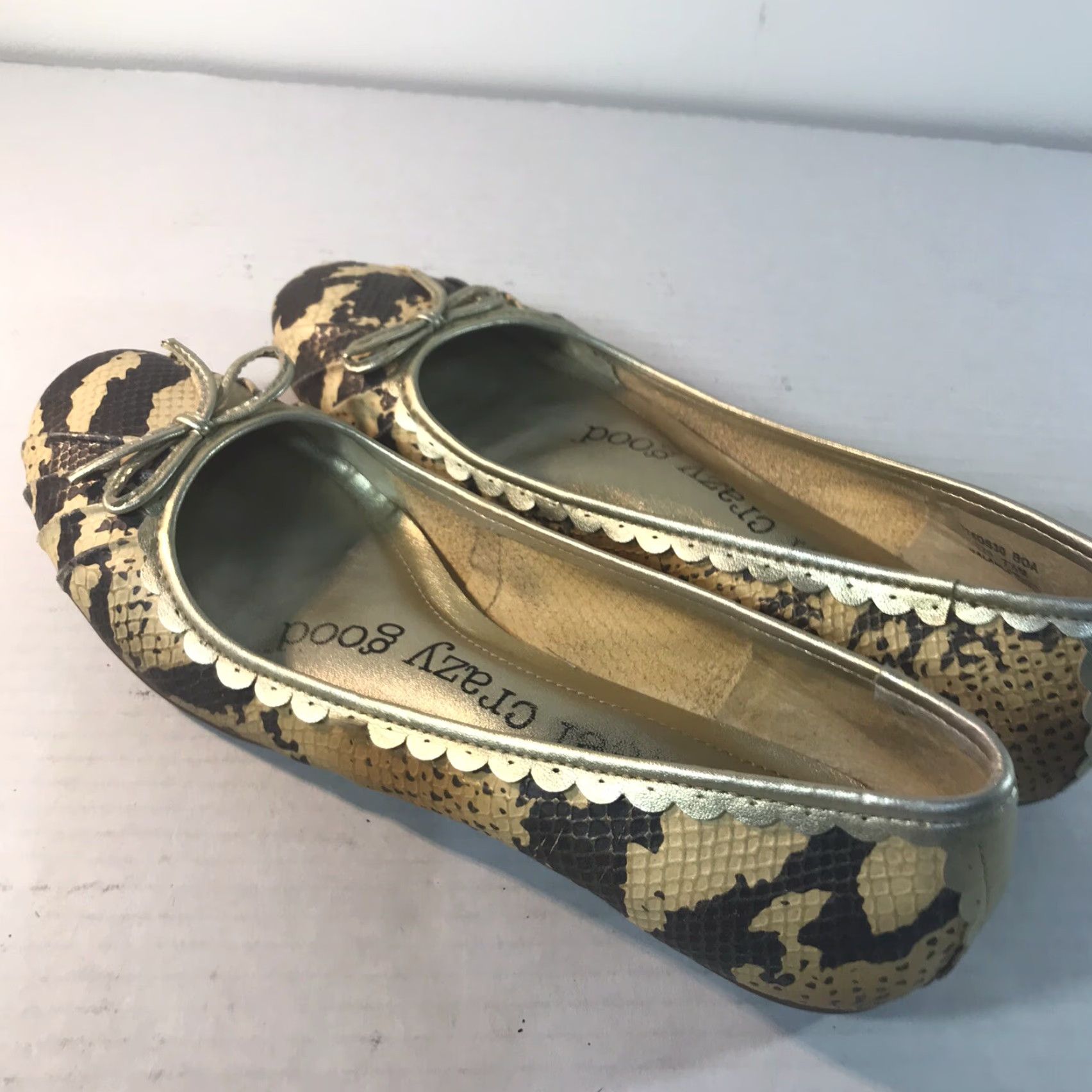 Scholl Dr Scholls Animal Print Leather Ballet Flats Womens Size 7.5 Multicolor Slip On Size US 7.5 / IT 37.5 - 4 Thumbnail