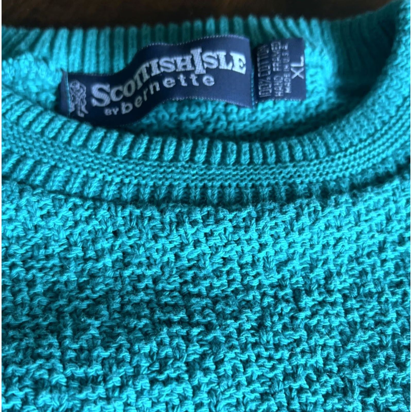 Frame Vintage Scottish Isle by Bernette Sweater Mens XLarge Golfer Hand Framed J1980 Size US XL / EU 56 / 4 - 4 Thumbnail