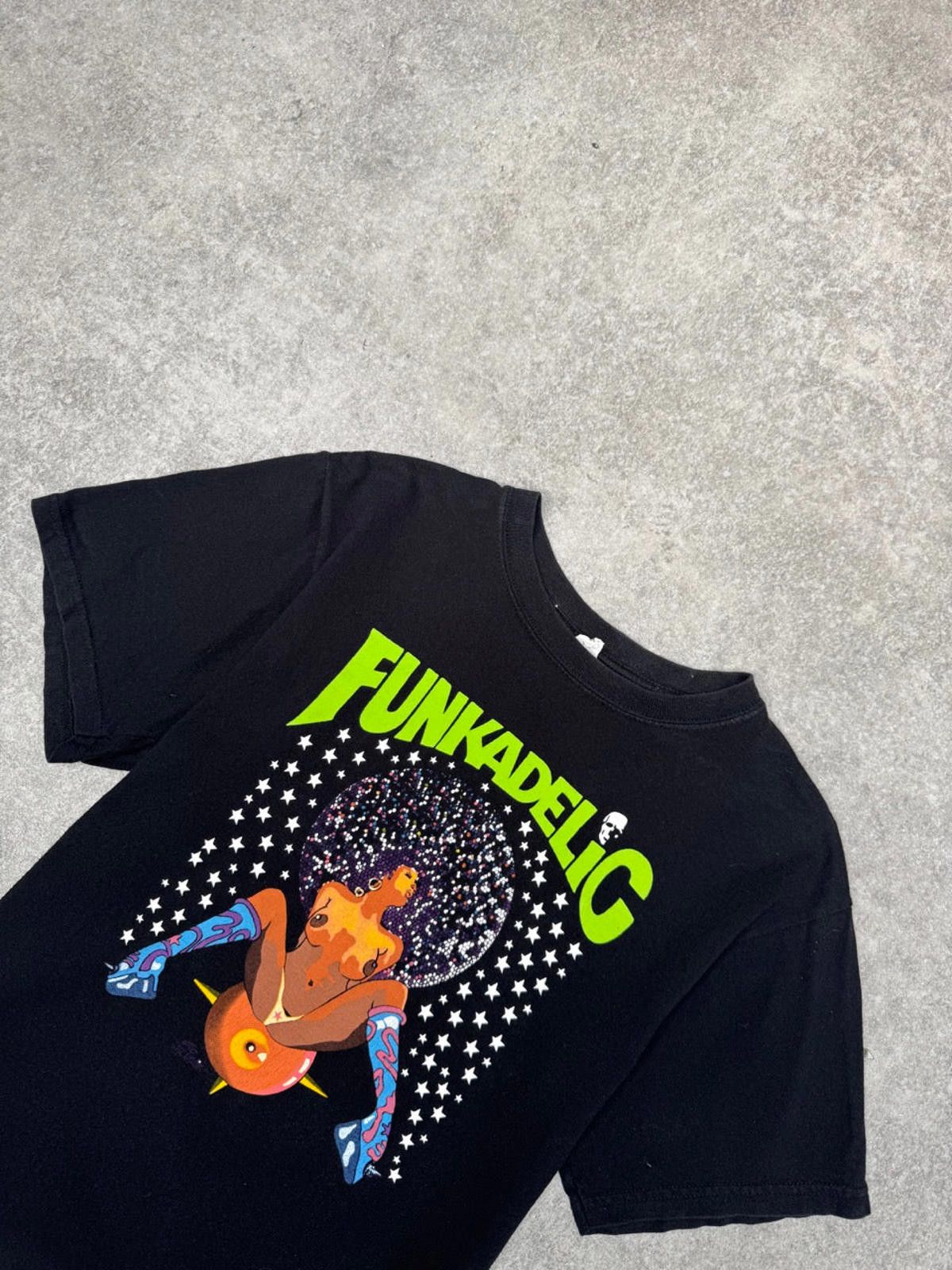 Designer 90s Funkadelic Graphic Black Tee Size ONE SIZE - 2 Thumbnail