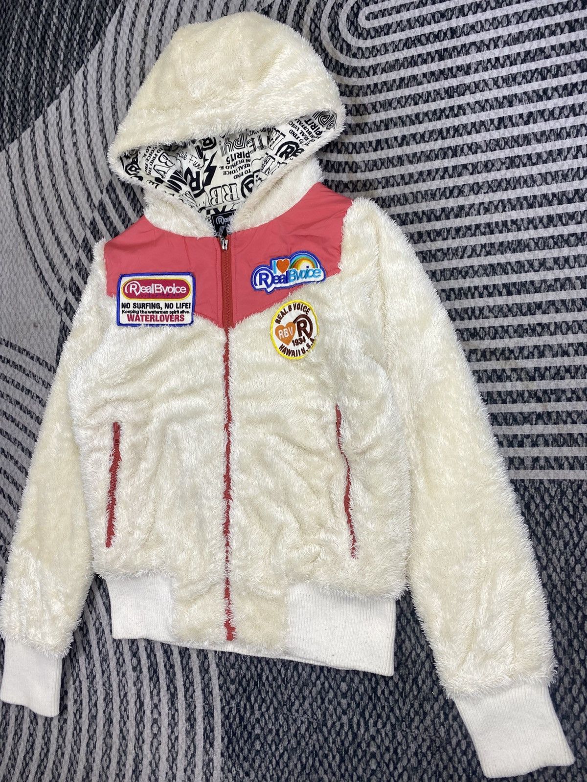 Japanese Brand Vtg Real B Voice Fur Hooded Sweater Size US S / EU 44-46 / 1 - 4 Thumbnail