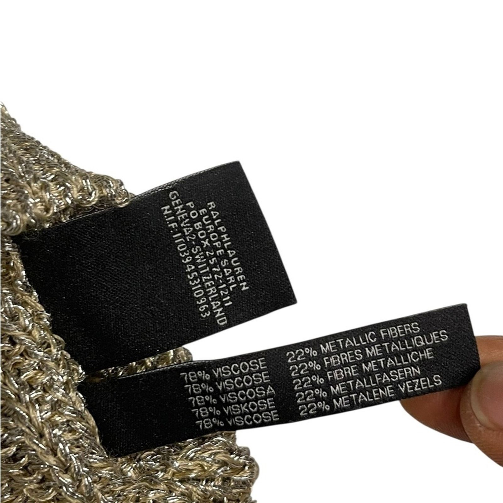 Ralph Lauren Ralph Lauren Black Label - Gold Metallic Knit Cardigan Sz S Size S / US 4 / IT 40 - 8 Thumbnail