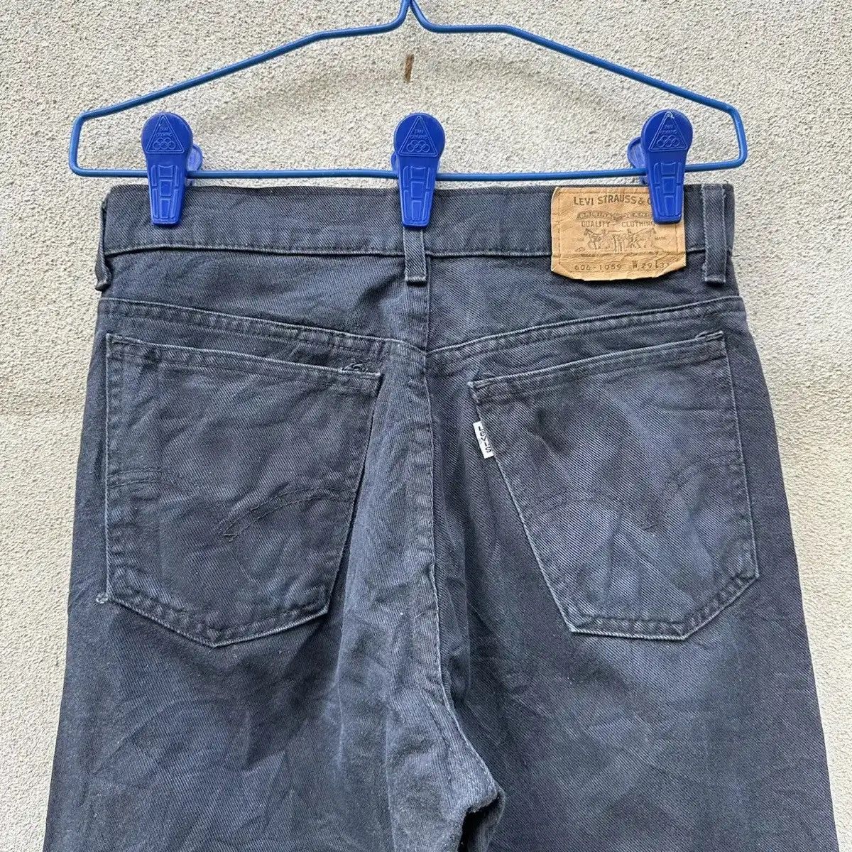 Levi's Vintage Clothing 1990’s VINTAGE LEVI’S 606 SUPER BLACK LEVIS JEANS WHITE TAB Size US 27 - 17 Thumbnail
