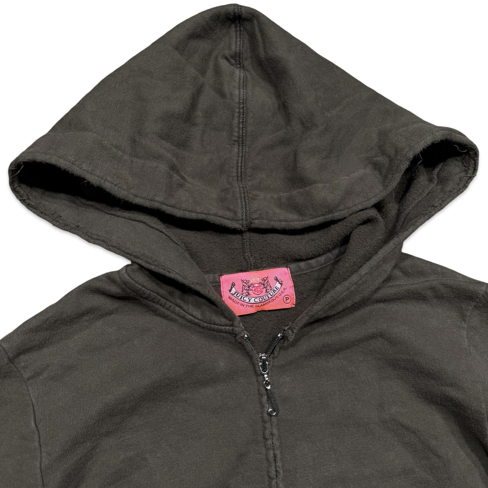 Juicy Couture Jeans Juicy Couture Y2K Olive Green Brown Zip-Up Hoodie Size XS / US 0-2 / IT 36-38 - 2 Thumbnail