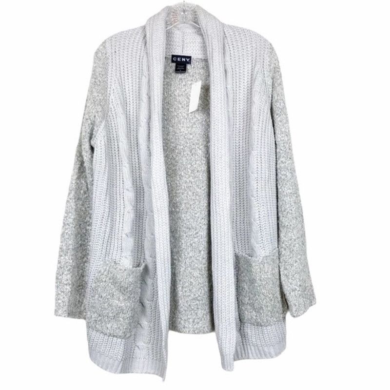 Other Ceny Gray Knit Open Front Cardigan Sz S Size S / US 4 / IT 40 - 1 Thumbnail