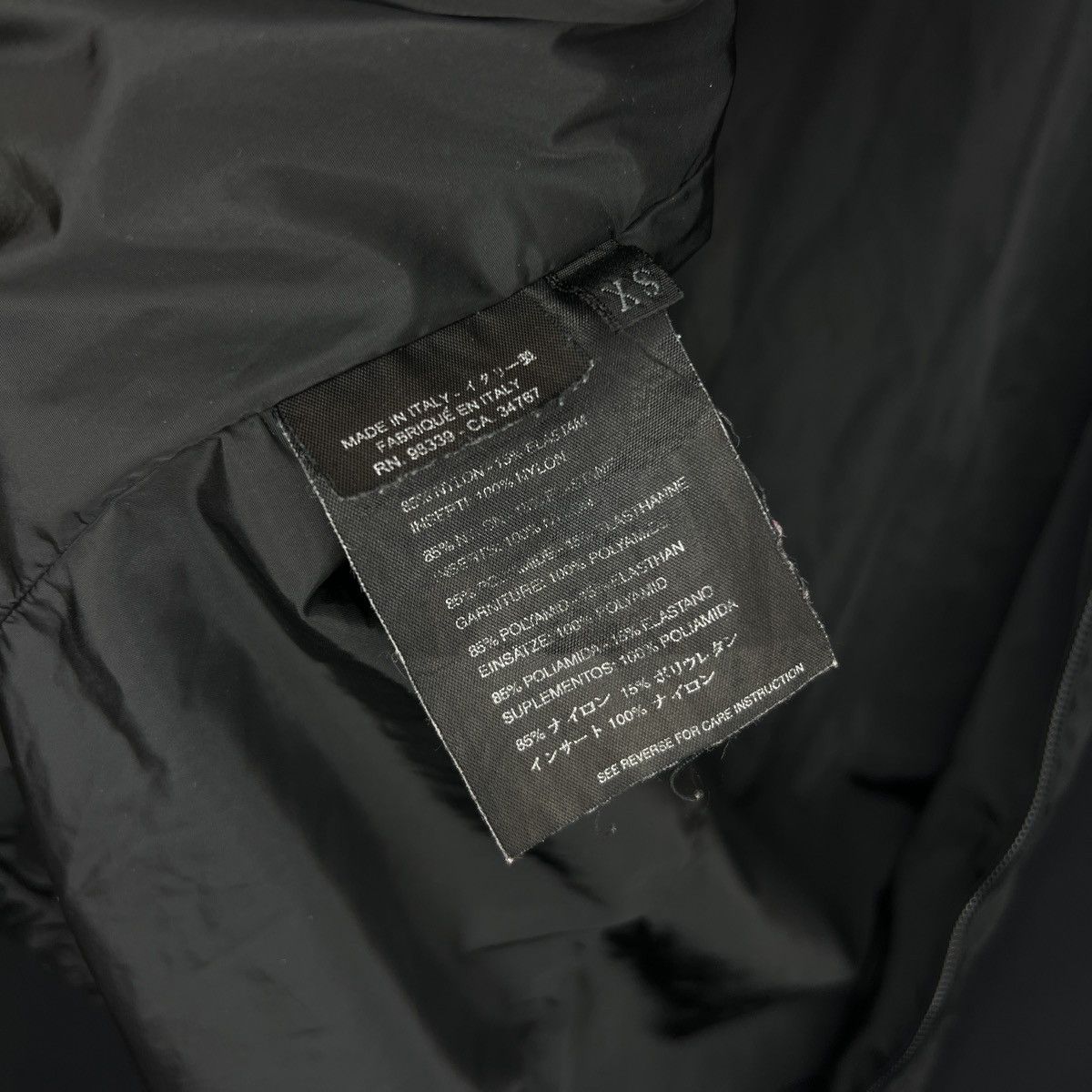 Designer × Prada Prada Nylon Light Jacket Black Logo Zip Logo Size XS / US 0-2 / IT 36-38 - 7 Thumbnail