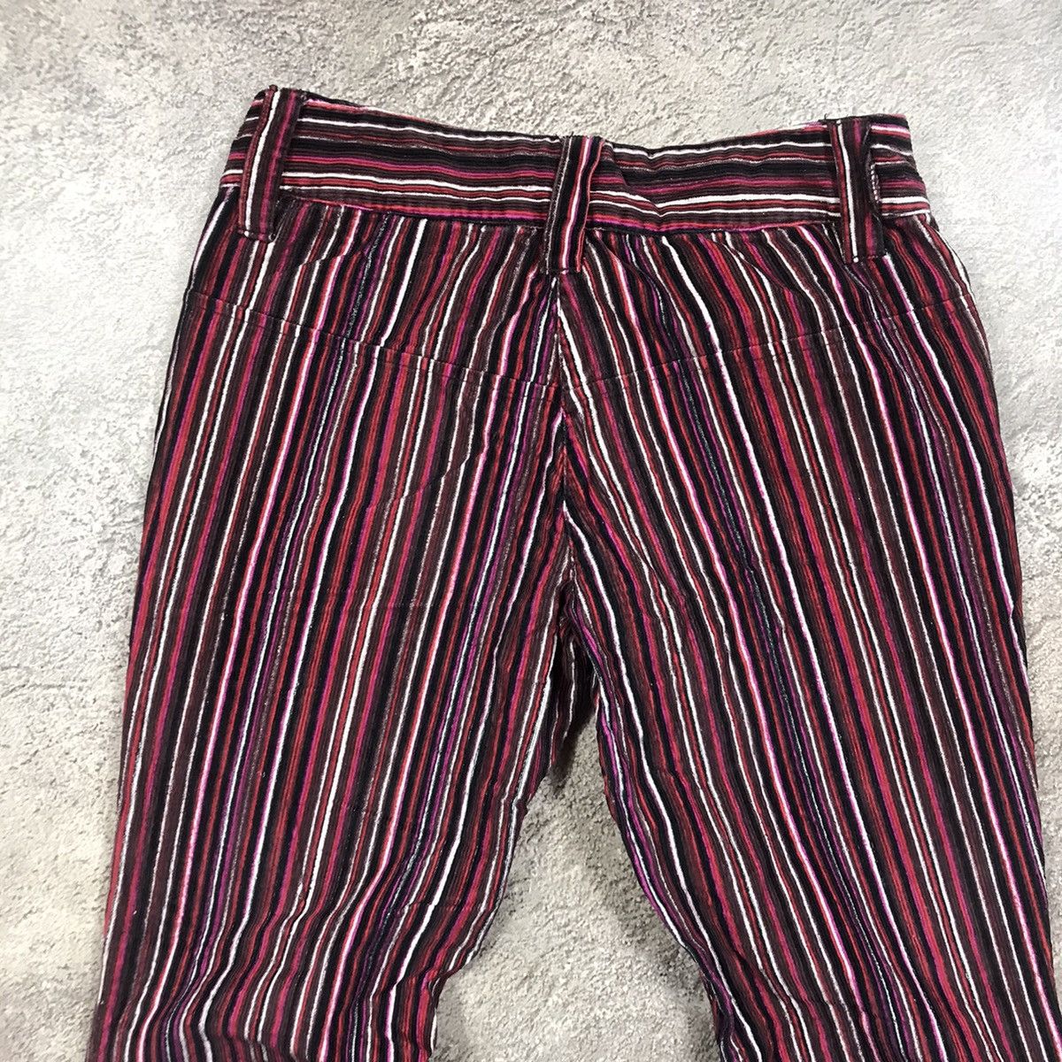 Vintage Vintage Y2K Velvet Flared Pants Low Rise Rave Aesthetic 28 Size 28" / US 6 / IT 42 - 5 Thumbnail