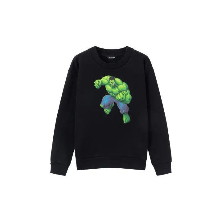 Balenciaga Balenciaga SS24 Hulk Graphic Black Sweatshirt Size US M / EU 48-50 / 2 - 1 Thumbnail