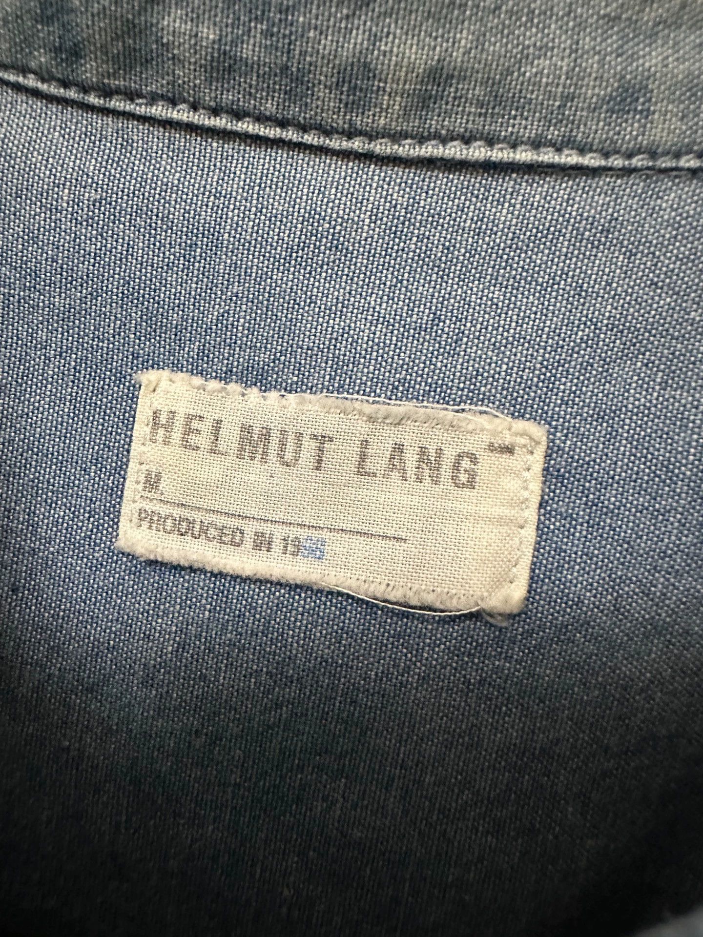 Helmut Lang Helmut Lang 1996 Short Sleeve Denim Shirt Oversized Size 52 Size US L / EU 52-54 / 3 - 4 Thumbnail
