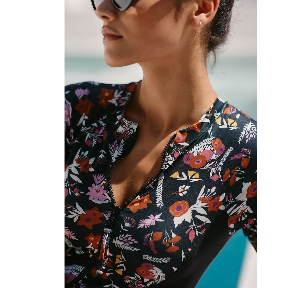 Anthropologie × Carolina K × Free People New Carolina K Reefline Rashguard One-piece Swimsuit $295 Size XS / US 0-2 / IT 36-38 - 7 Thumbnail
