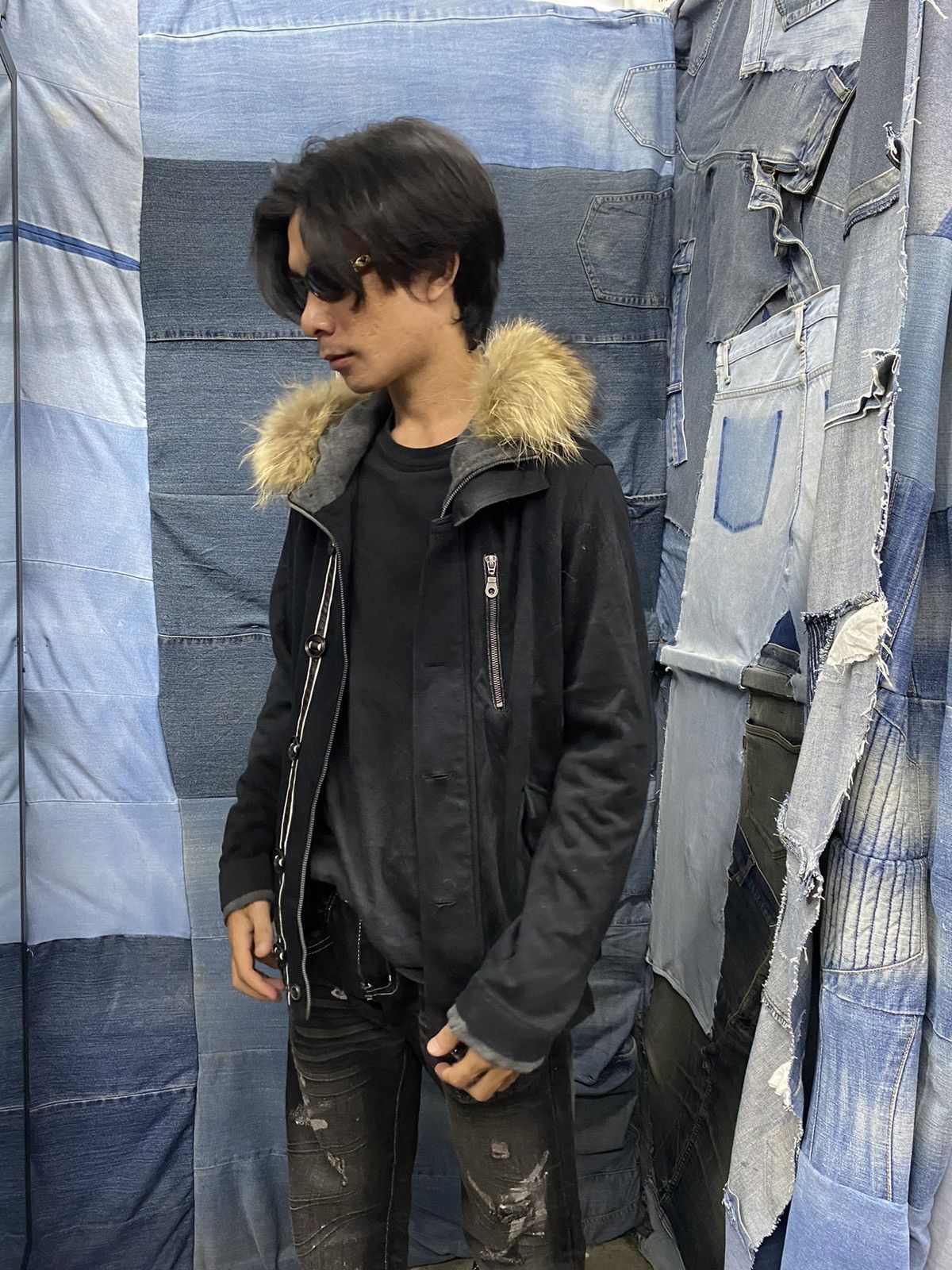 If Six Was Nine × Japanese Brand × Le Grande Bleu (L.G.B.) fur hoodie nota bene japanese brand ifsx lgb style Size US M / EU 48-50 / 2 - 7 Thumbnail
