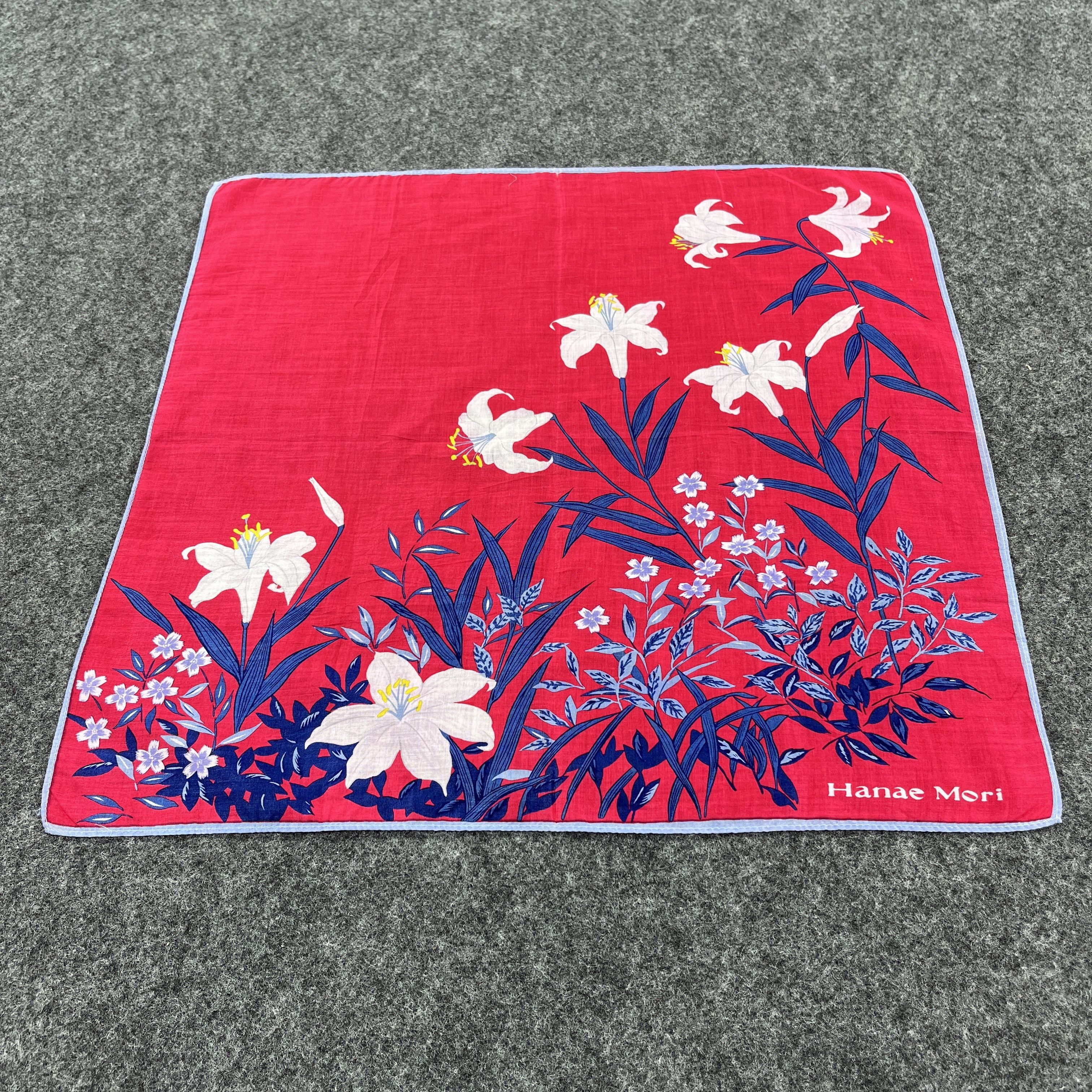 Japanese Brand Vintage Hanae Mori Bandana / Handkerchief / Neckerchief B024 Size ONE SIZE - 3 Thumbnail