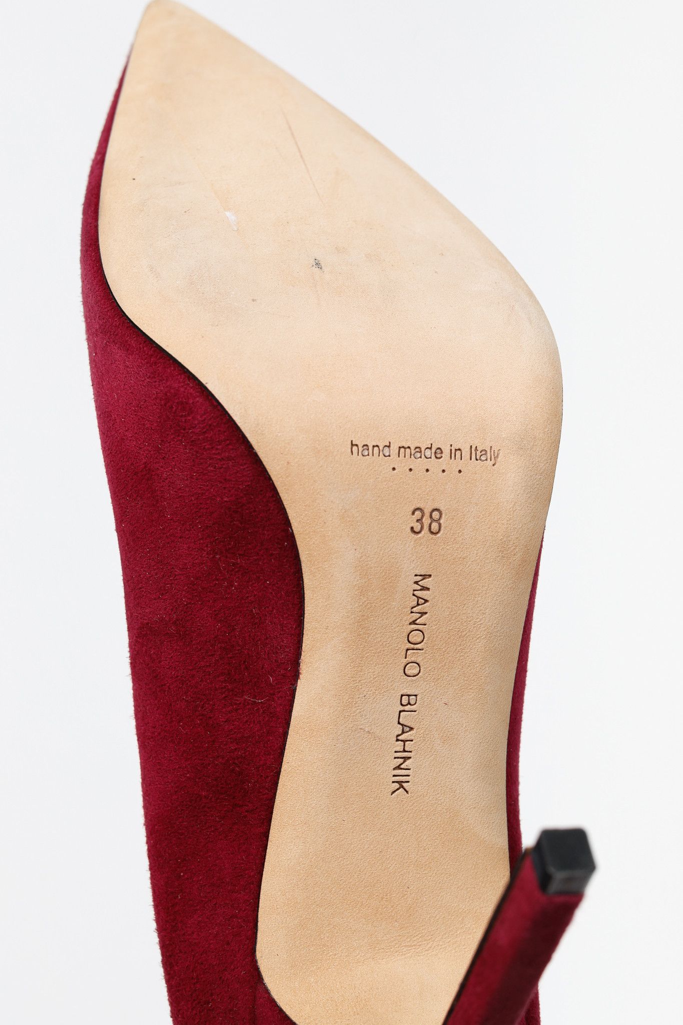 Manolo Blahnik Manolo Blahnik BB Fuxia Suede Pointed-Toe Pumps Size US 7.5 / IT 37.5 - 5 Thumbnail
