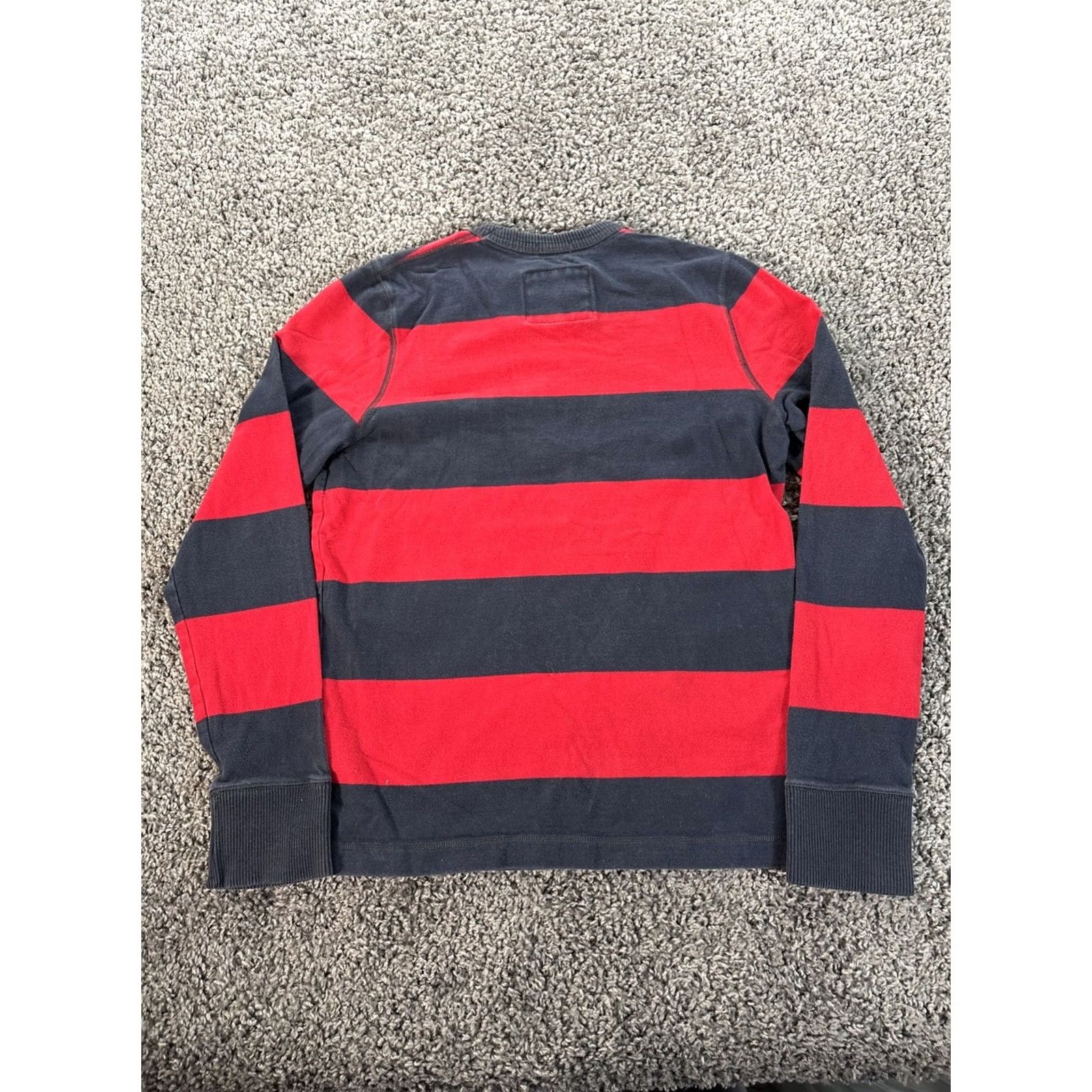 Abercrombie & Fitch Abercrombie & Fitch Shirt Mens L Striped Muscle Long Sleeve Rugby Y2K Preppy Red Size US L / EU 52-54 / 3 - 5 Thumbnail