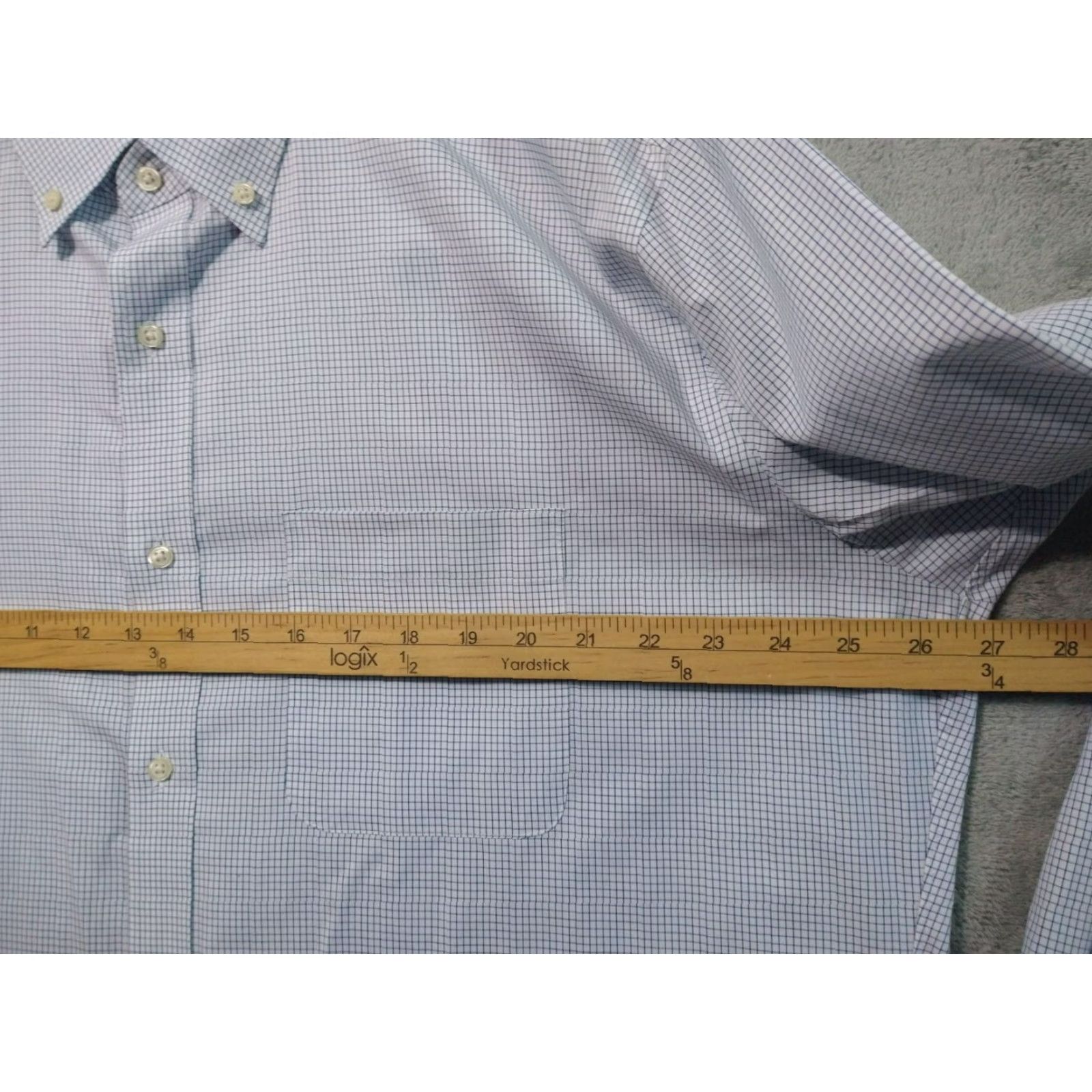Uniqlo Uniqlo Shirt Mens 2XL White Blue Check Long Sleeve Button Down Cotton Lot of 2 Size US XXL / EU 58 / 5 - 4 Thumbnail