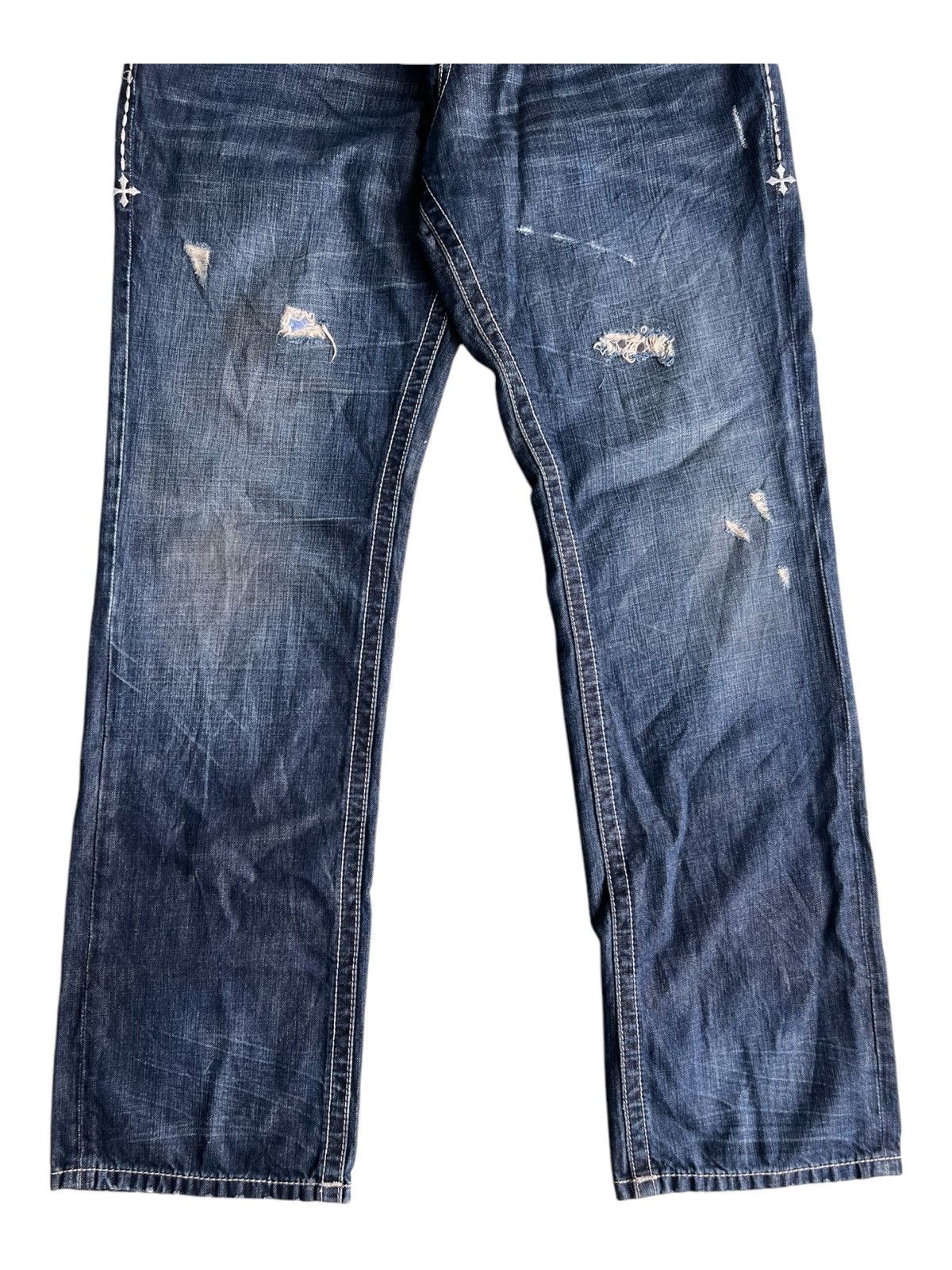 Affliction × JNCO Y2K Affliction Grant Premium Exclusive Buckle Baggy Jeans Size US 36 / EU 52 - 8 Thumbnail
