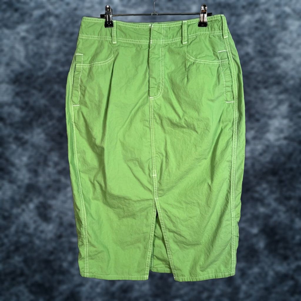 Vintage Pilcro Womens Green Pencil Skirt Size 6 Cotton Blend Pockets Size 28" / US 6 / IT 42 - 1 Thumbnail