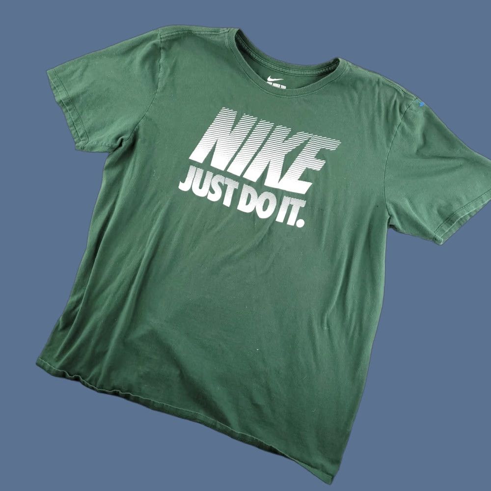 Nike Nike Shirt Men XL Green Just Do It Logo Athletic Crew Neck Short Sleeve T-Shirt Size US XL / EU 56 / 4 - 1 Thumbnail