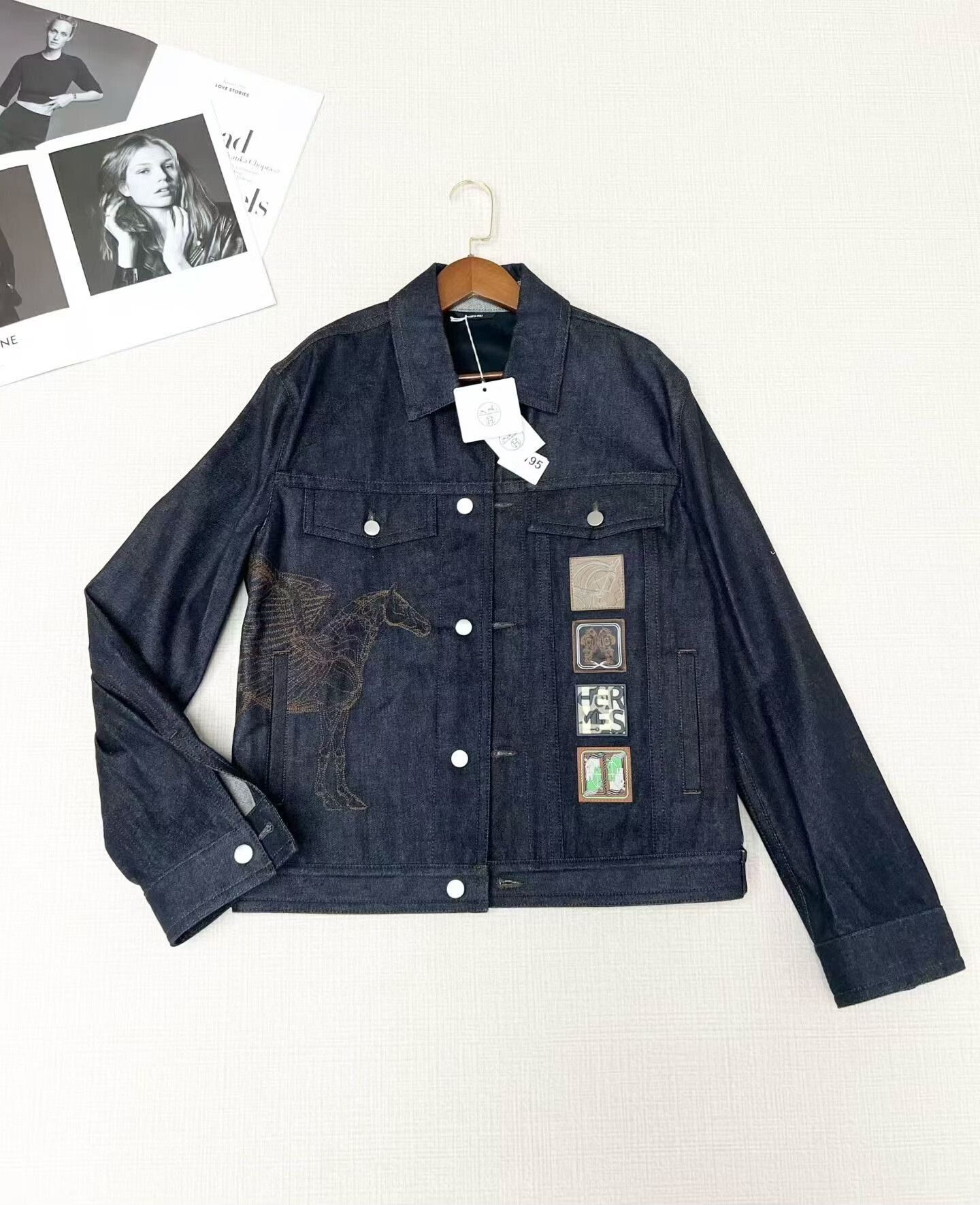Hermes hermes embroidered denim jacket spring summer 2023 Size US XL / EU 56 / 4 - 1 Thumbnail