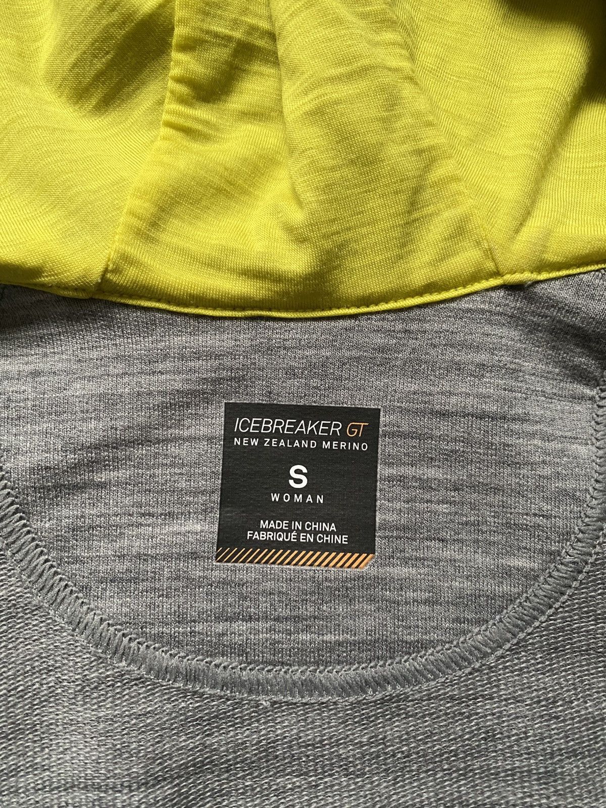 Icebreaker Icebreaker GT Merino Gray And Yellow Zip-Up Jacket Women’s Size S / US 4 / IT 40 - 11 Thumbnail