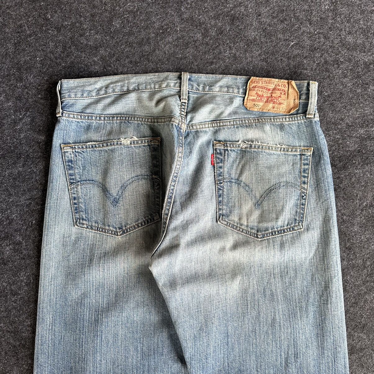 Levi's Levis 501 Distressed Faded Vintage Denim 36x30 D581 Size US 36 / EU 52 - 7 Thumbnail