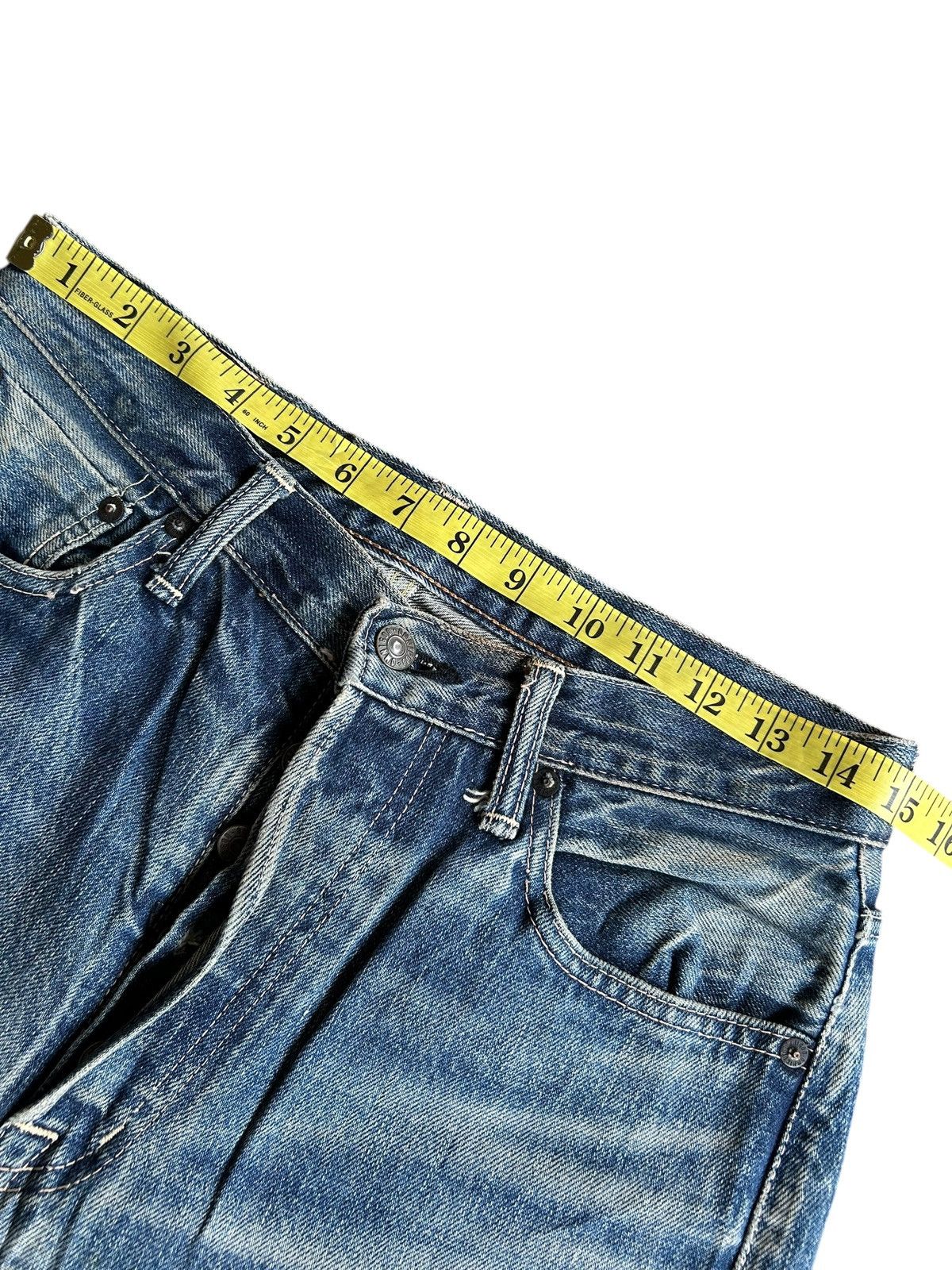 Japanese Brand × Kapital × Vintage Omnigod Selvedge Distressed Denim Jeans Size US 30 / EU 46 - 13 Thumbnail