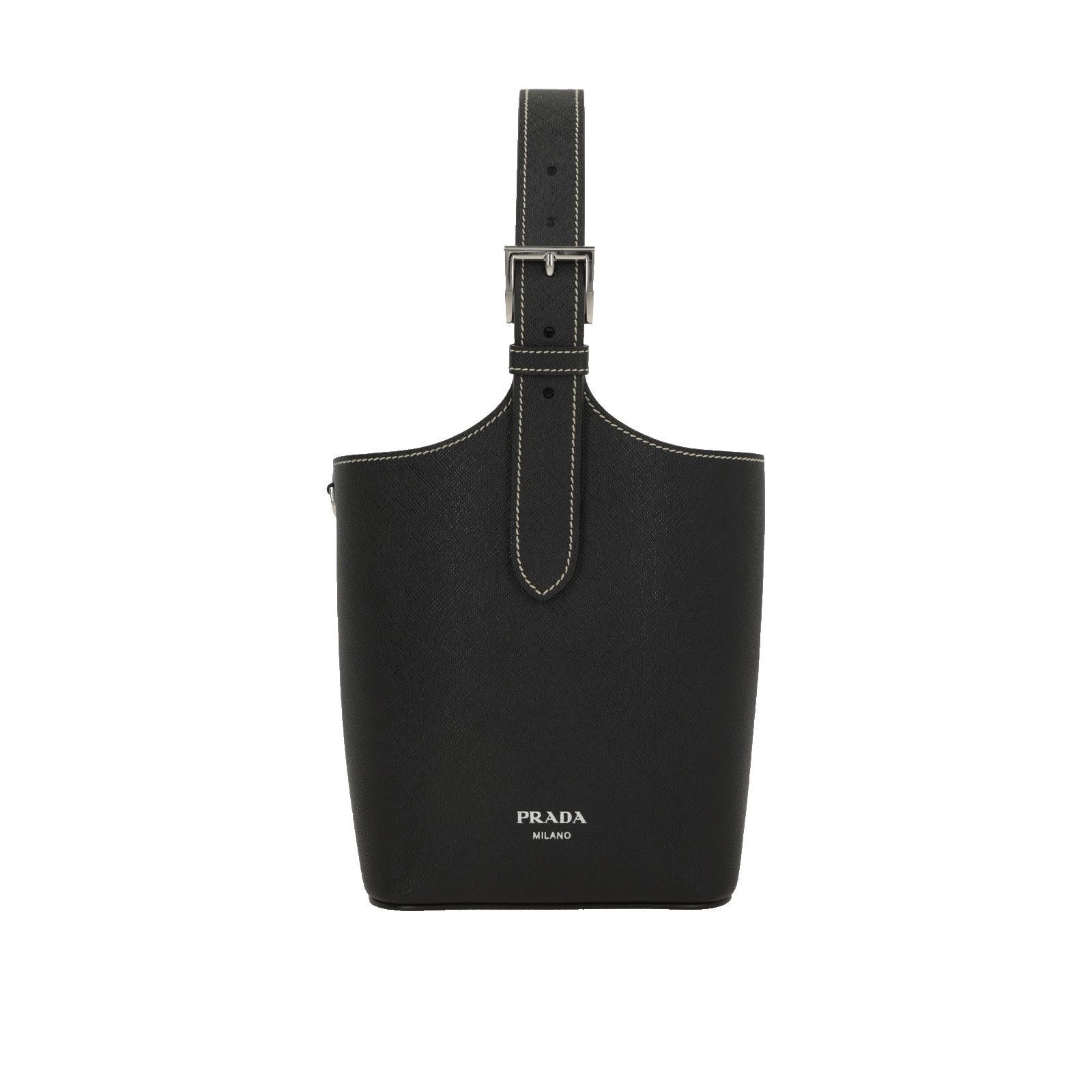 Prada PRADA Black Saffiano Leather Bucket Bag New & Authentic Size ONE SIZE - 1 Thumbnail