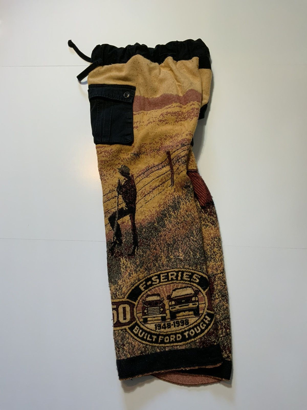 Ford × Vintage 1998 Ford F-Series 50 Year Tapestry Reworked Upcycle Pants Size US 34 / EU 50 - 4 Thumbnail