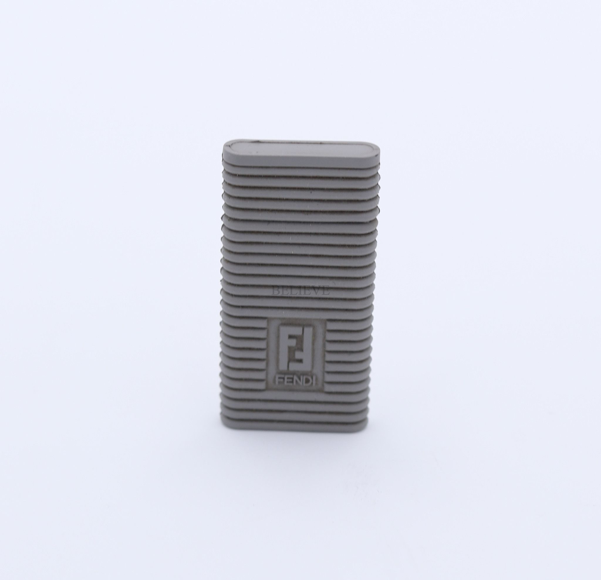 image of Fendi Lighter Vintage Rubber 440 in Silver, Men's