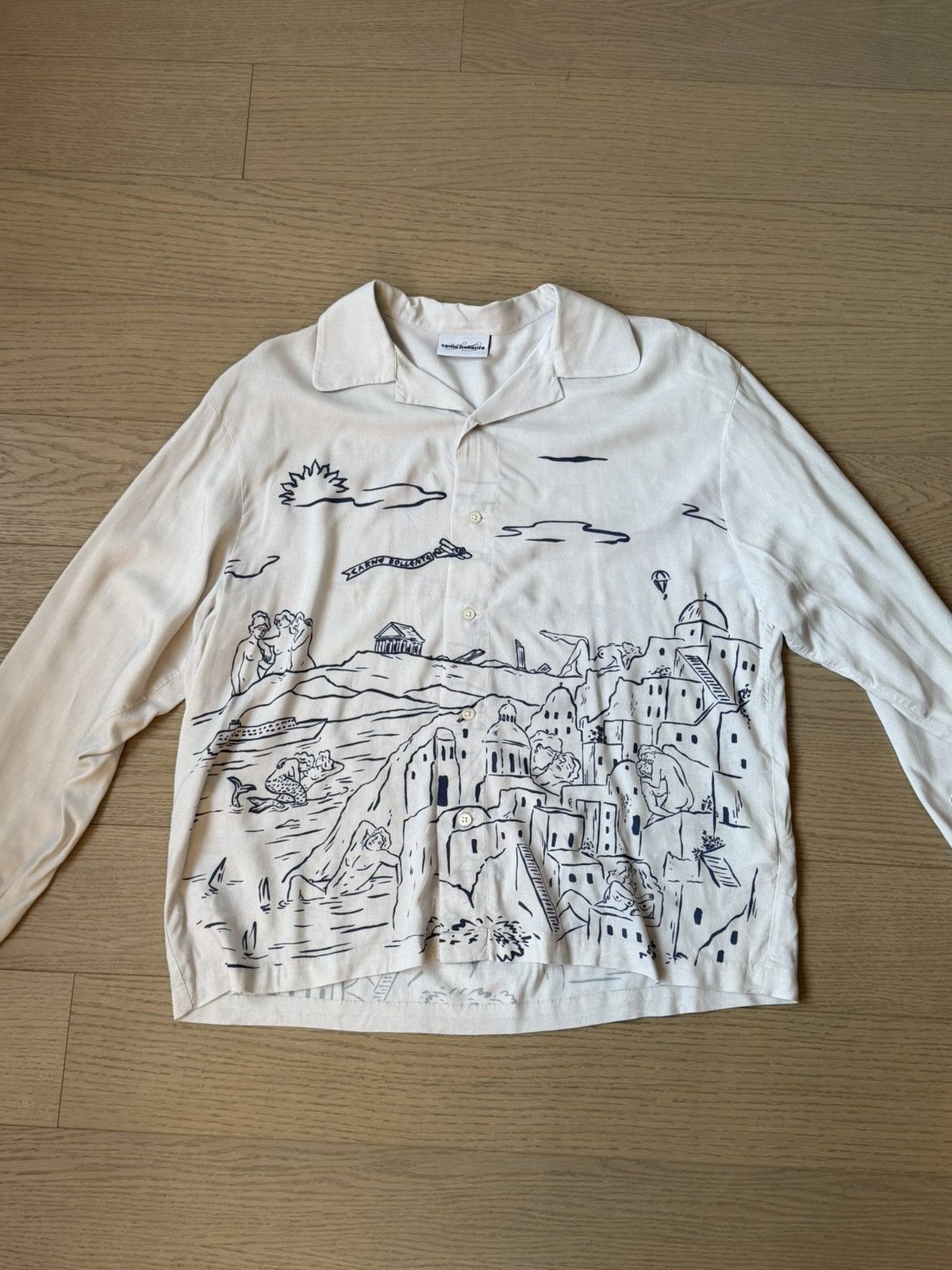 Carne Bollente White Printed Long-Sleeve Shirt Size US M / EU 48-50 / 2 - 1 Thumbnail