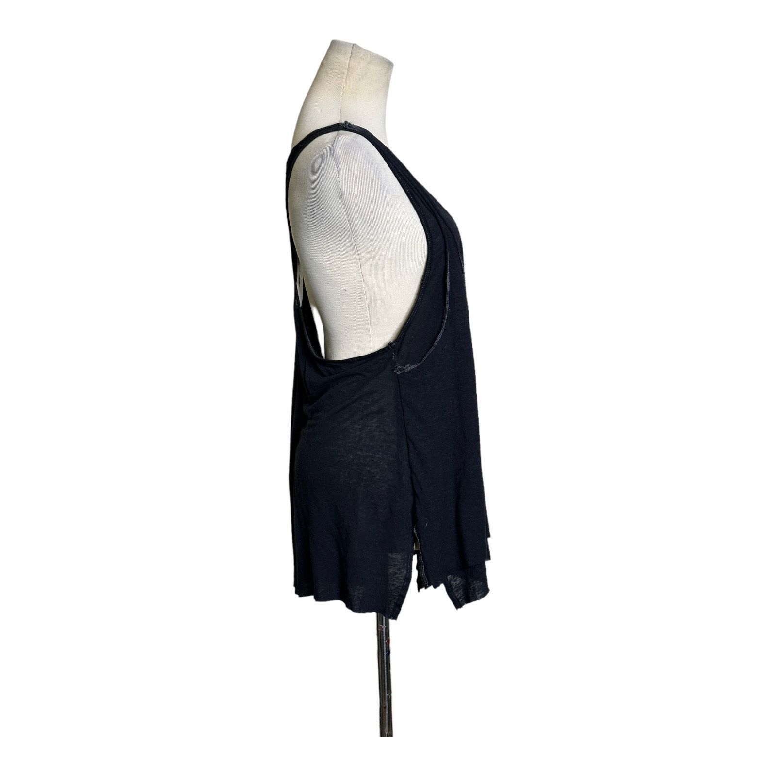 Free People We The Free black overlay racer back tank top size Small Size S / US 4 / IT 40 - 6 Thumbnail