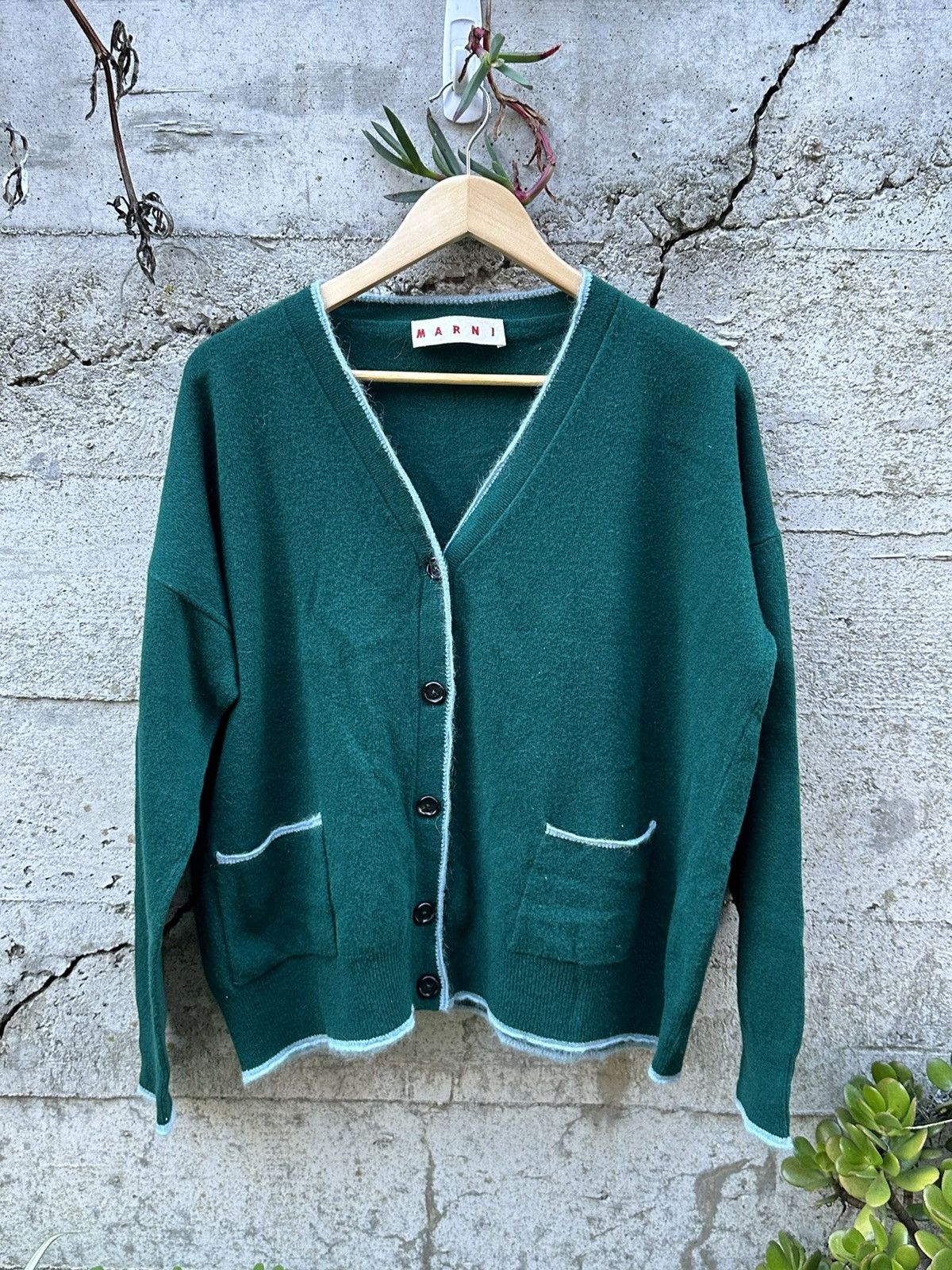 Marni RARE GRAIL Marni brushed mohair blend cardigan sweater Size US L / EU 52-54 / 3 - 2 Thumbnail