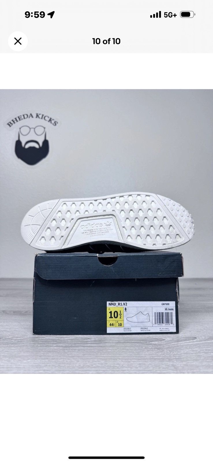 Adidas Adidas NMD R1.V2 GW7690 size 10.5 Size US 10.5 / EU 43-44 - 10 Thumbnail