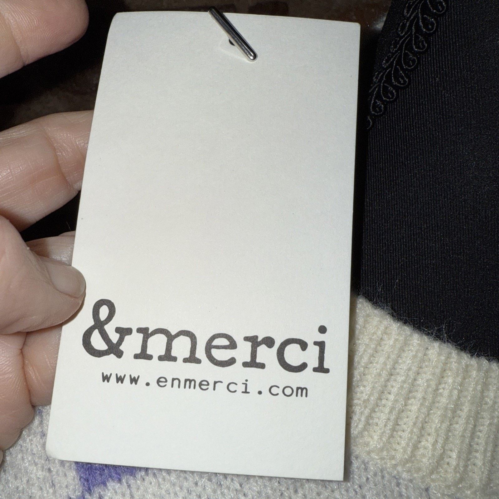Other &Merci Women’s Purple Checkered Puff Sleeved Sweater Sz L Size L / US 10 / IT 46 - 7 Thumbnail