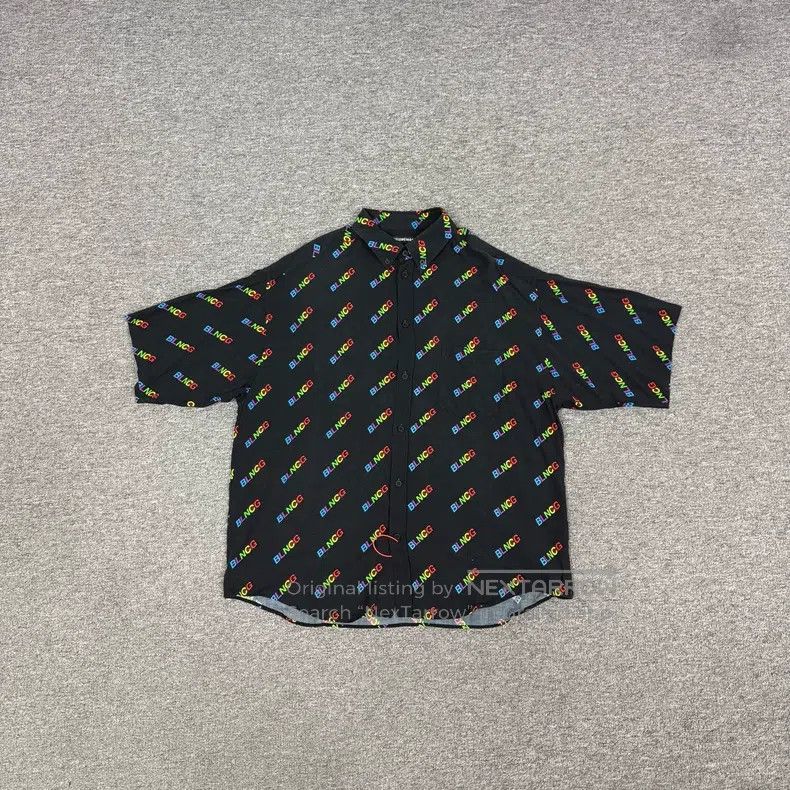 Balenciaga Balenciaga size 37 Colorful Bullet Logo Short Sleeve Shirt Size US S / EU 44-46 / 1 - 1 Thumbnail