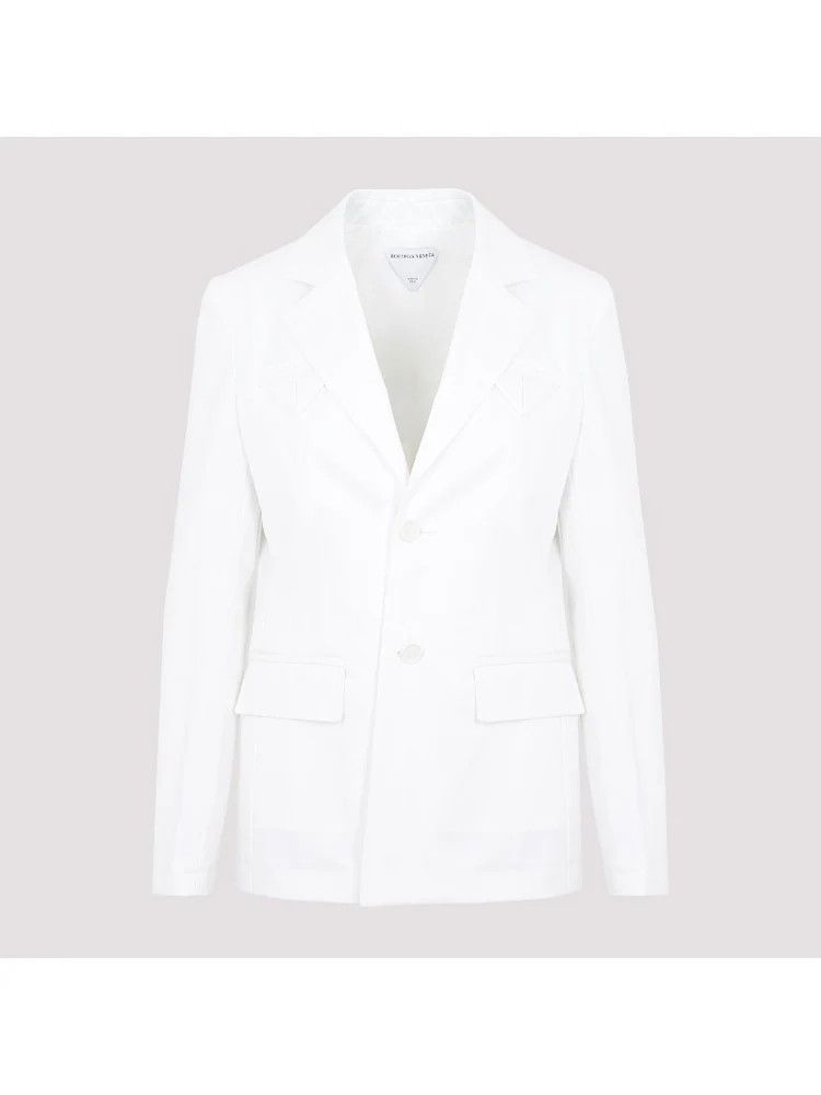 image of Bottega Veneta O1N1Vont0124 Jacket In White, Men's (Size Medium)