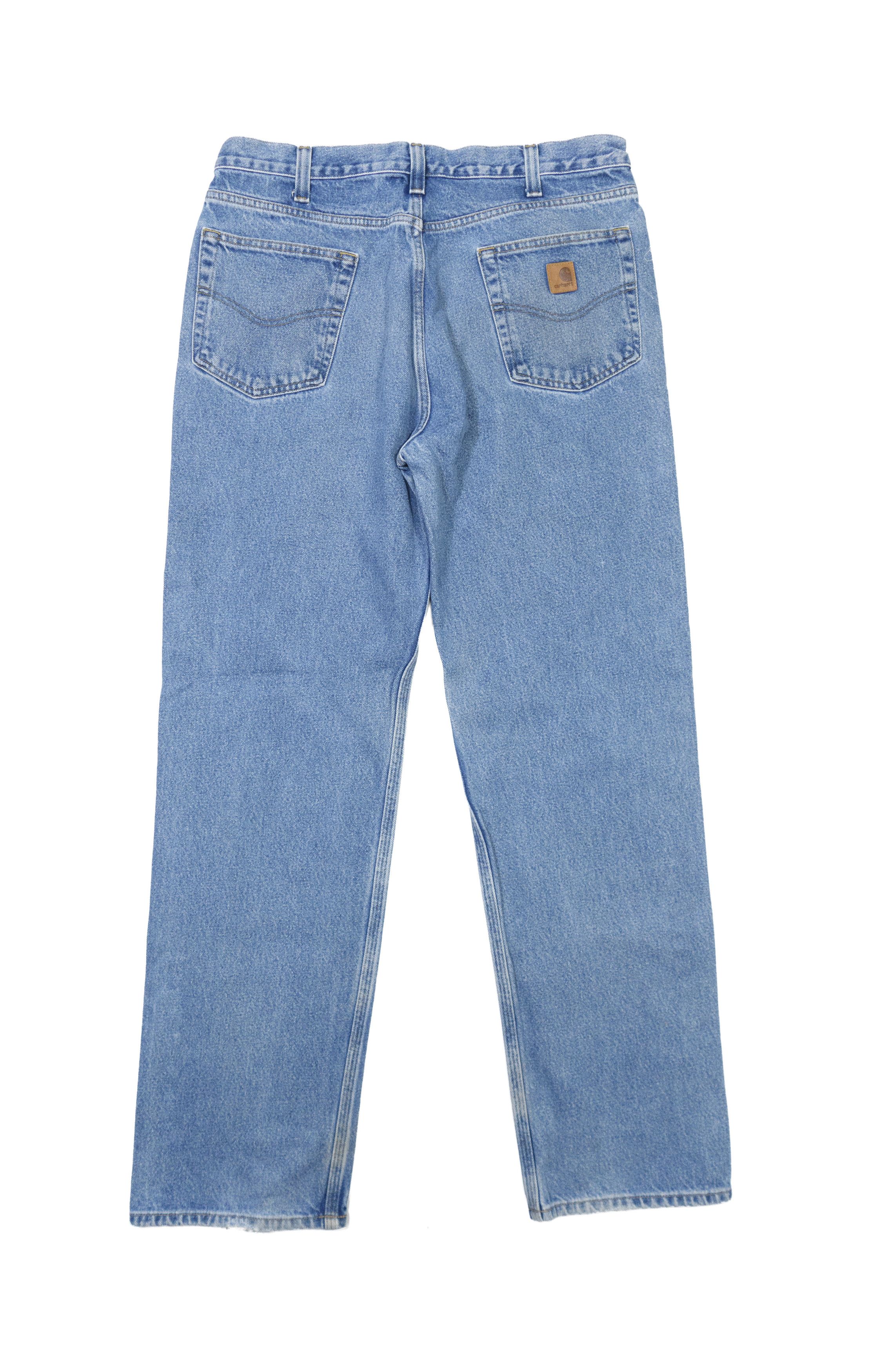 Carhartt 00s Relaxed Fit Straight Light Wash Blue Jeans Size US 35 - 2 Thumbnail