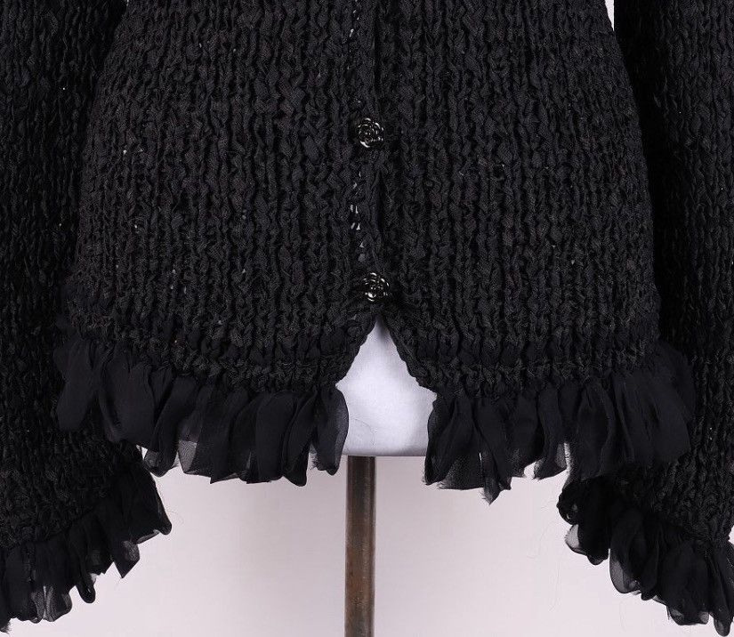 Chanel Chanel 2002 Cruise Black Crochet Cardigan Sweater Size S / US 4 / IT 40 - 2 Thumbnail