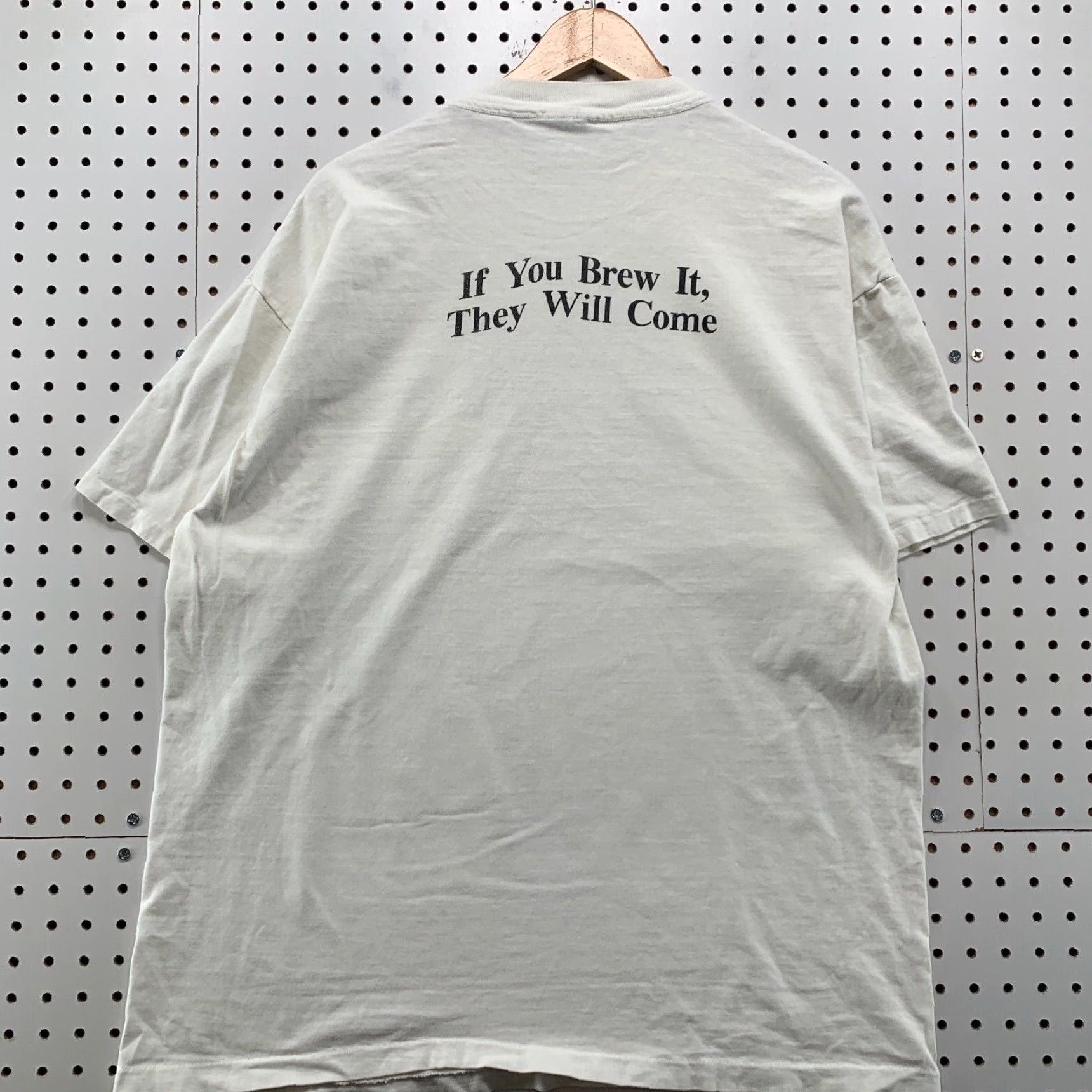 Hanes VINTAGE 90s Copper Tank Beer Shirt Mens XL White Hanes Crew Neck Short Sleeve 23x30 USA Mens Men Size US XL / EU 56 / 4 - 2 Thumbnail