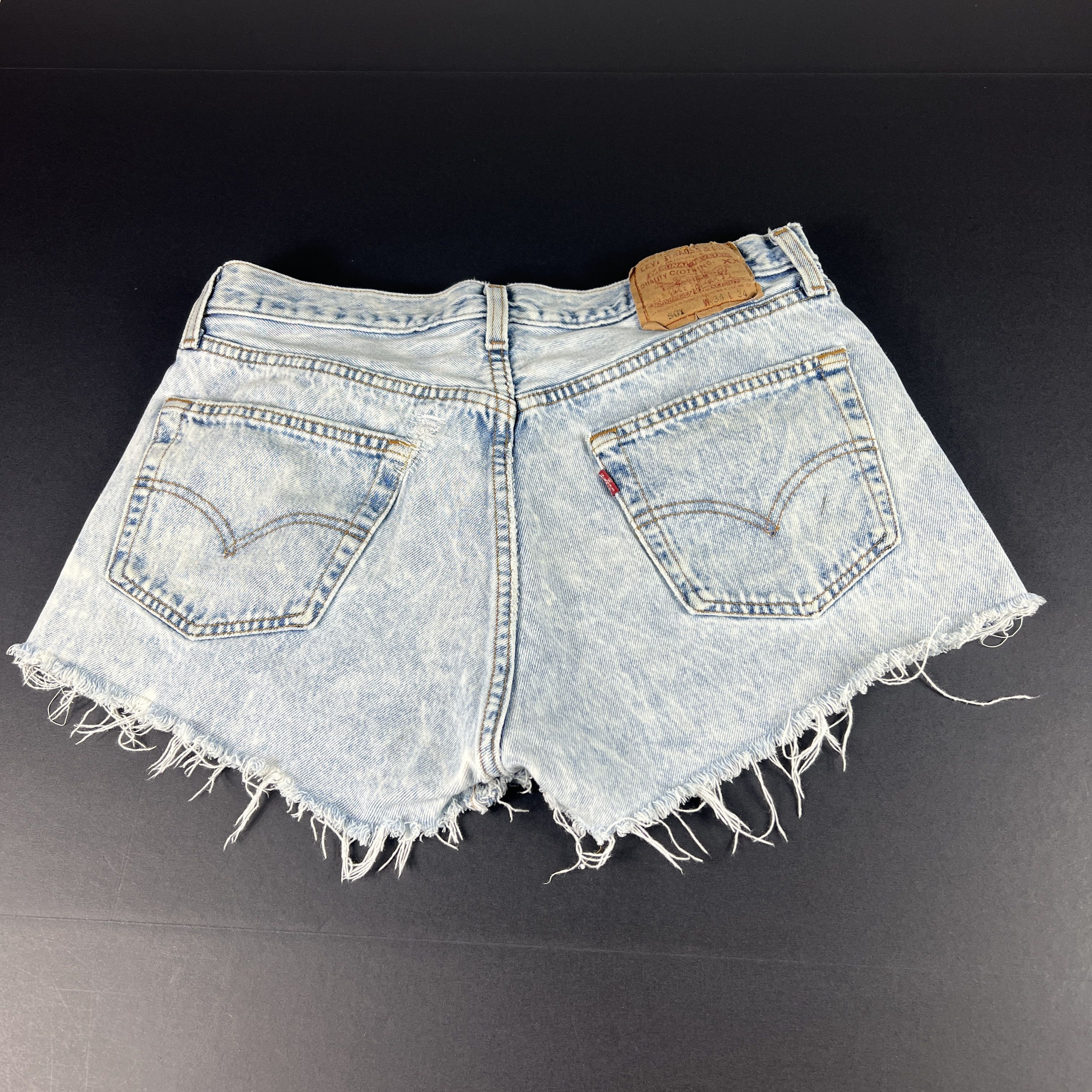 Levi's × Vintage VTG Levi's Jean Shorts 501 Straight Distressed Denim Jorts Size US 32 / EU 48 - 10 Thumbnail