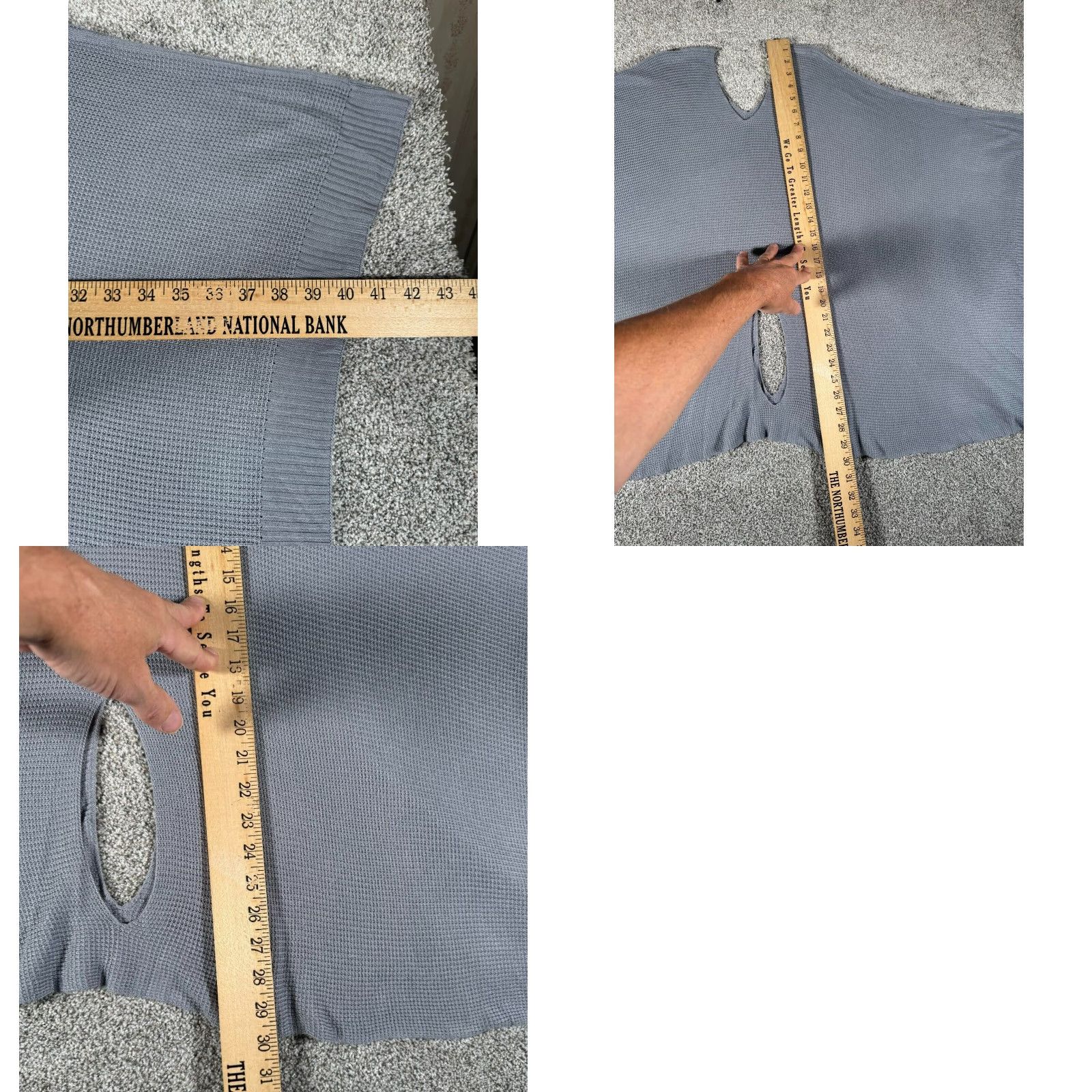 Vintage Simply Noelle Knit Poncho Sweater Womens One Size Minimalist Lagenlook Oversize Cardigan V-Neck Knit Gray Short Sleeve Relaxed Regular Womens Mens? Size ONE SIZE - 8 Thumbnail