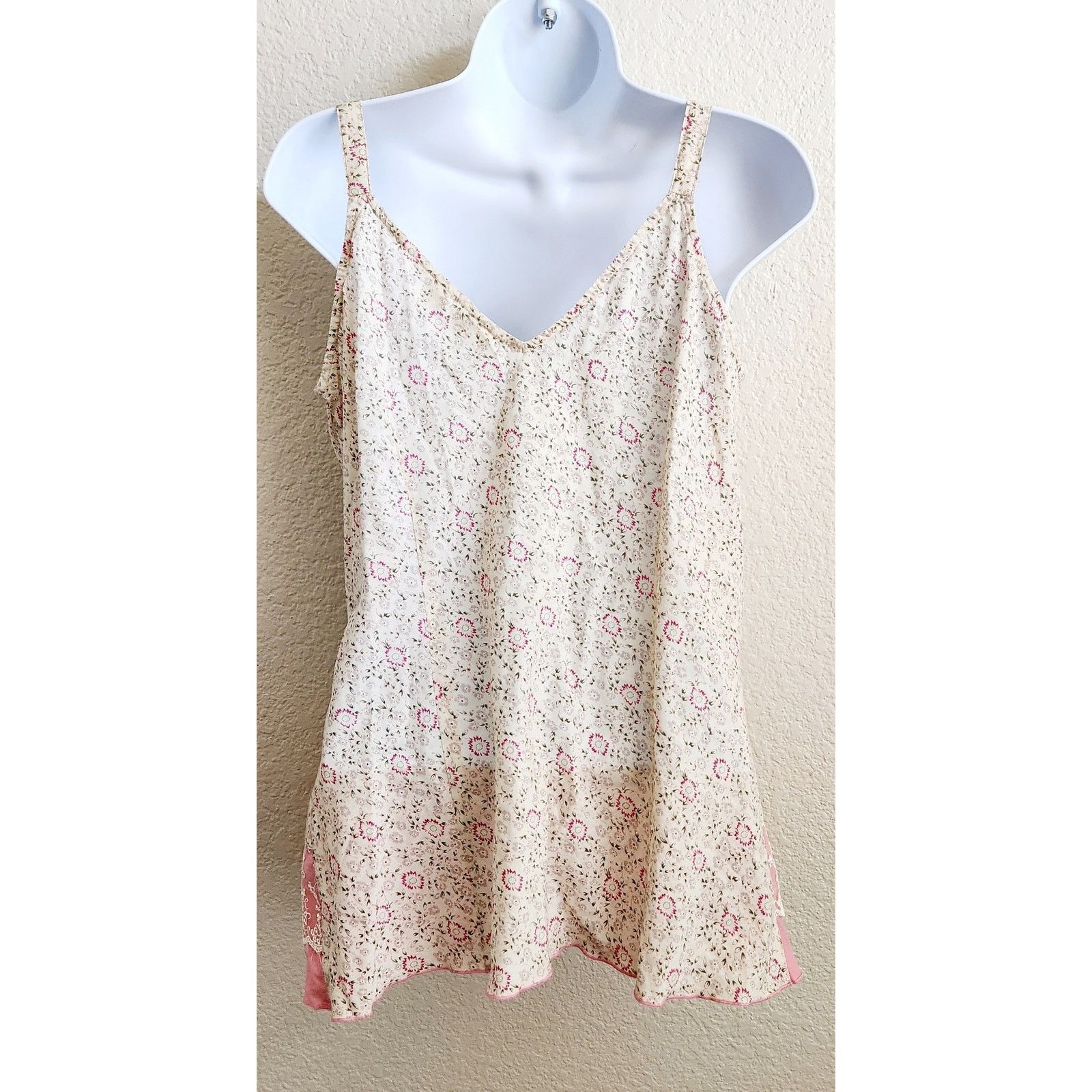 Other Cato Cream Pink Crisscross V Neck Sleeveless Top Medium Size M / US 6-8 / IT 42-44 - 4 Thumbnail
