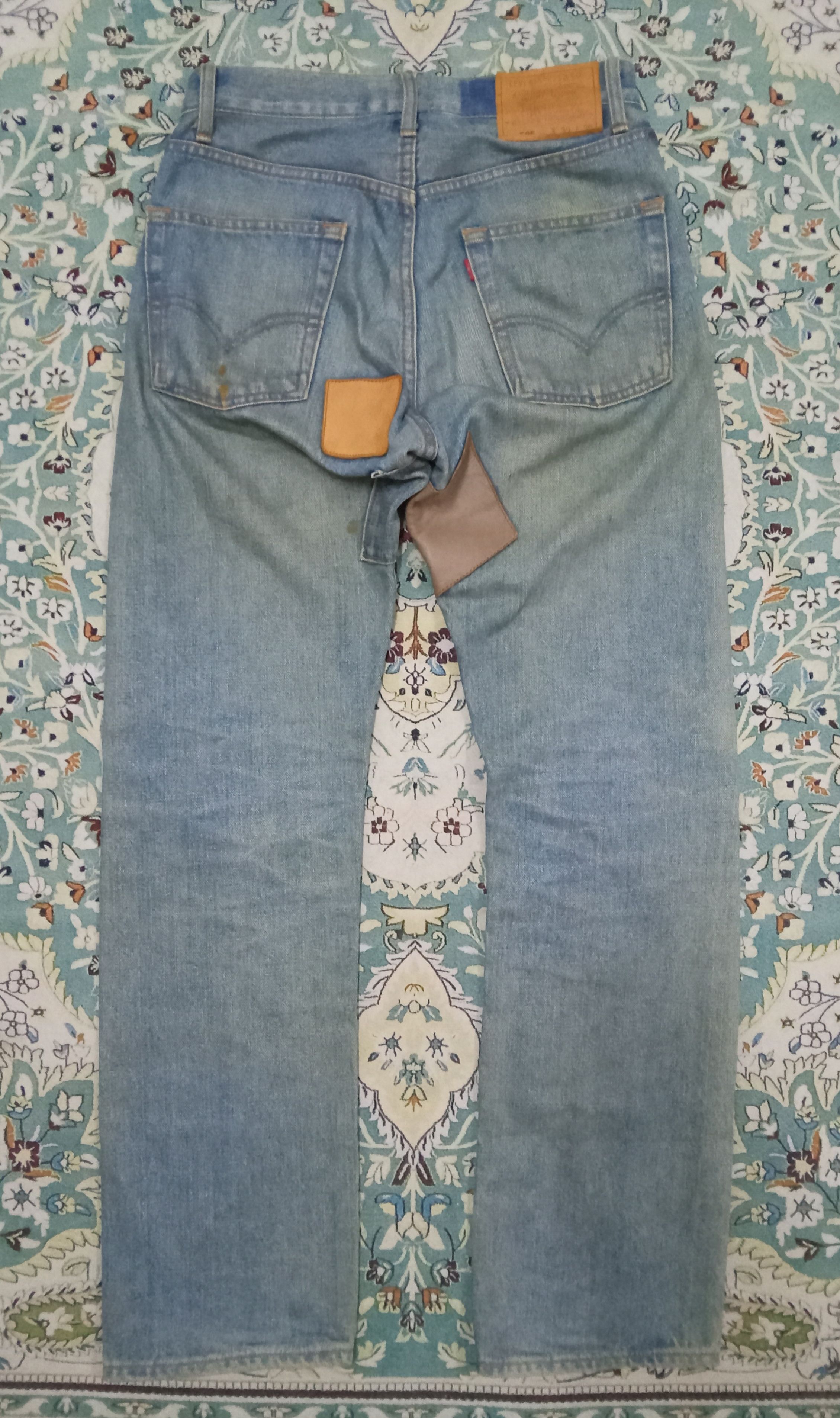 Levi's Vintage Levi's 505 Rare Special Edition Leather Patch Jeans Size US 30 / EU 46 - 2 Thumbnail