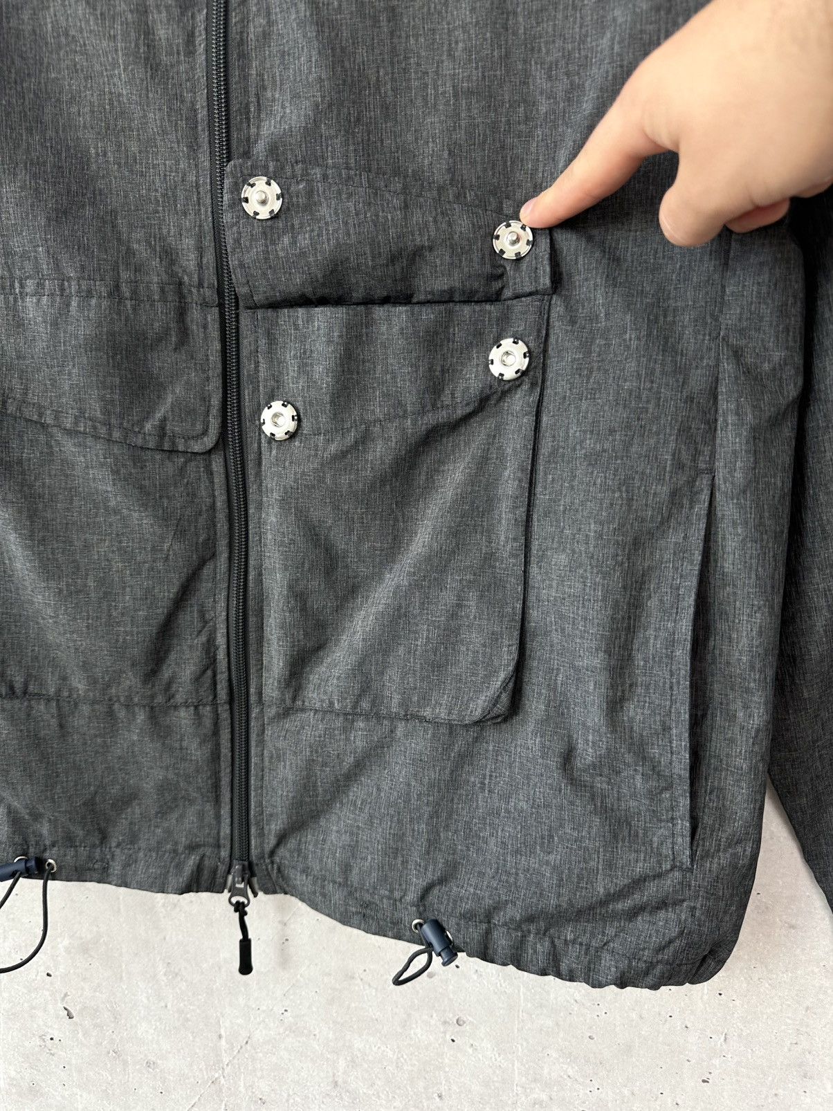 Folk Folk Grey Patch Pocket Full Zip Nylon Long Sleeve Jacket Size US M / EU 48-50 / 2 - 5 Thumbnail