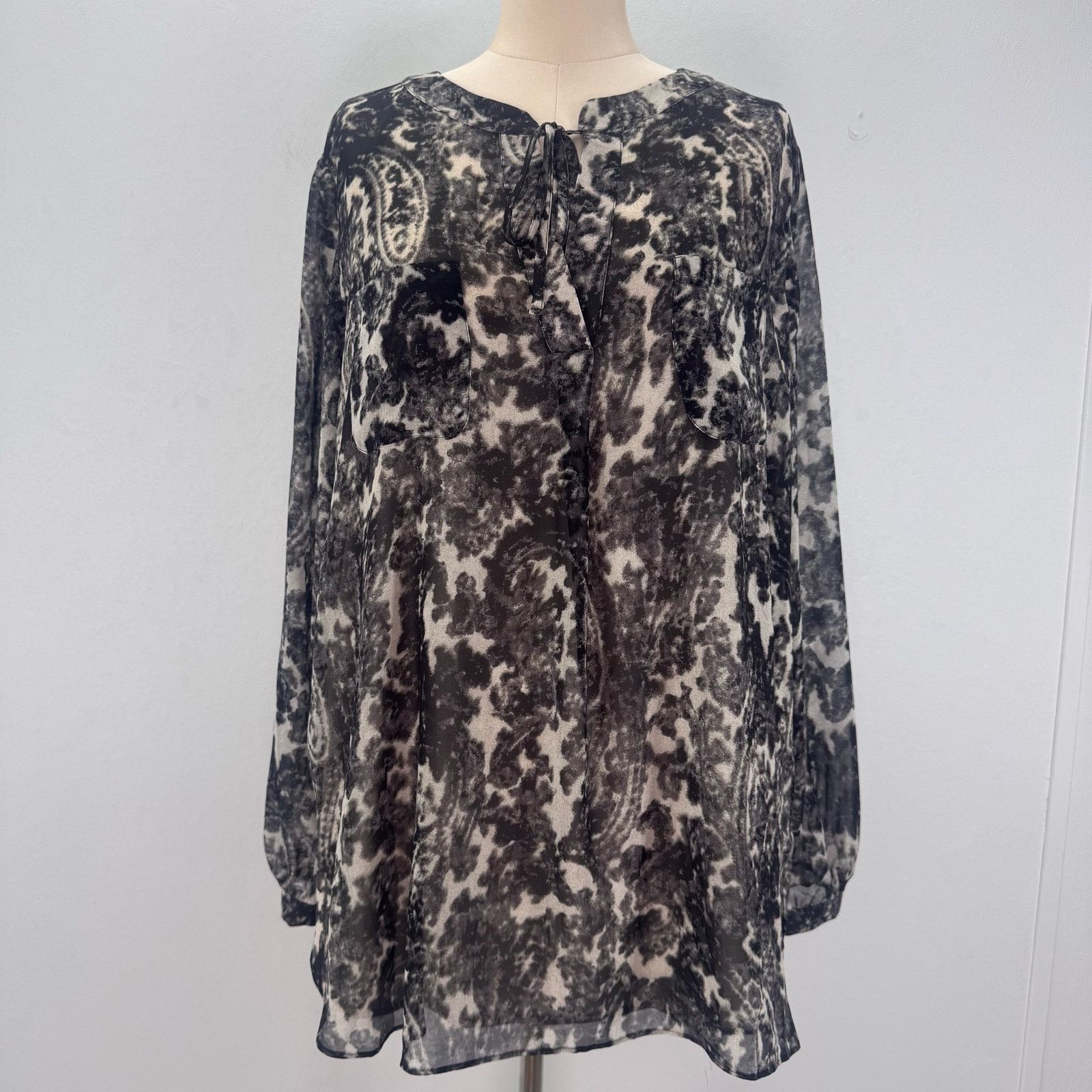 Marina Rinaldi Marina Rinaldi Grey Tunic Top Blouse US 16 Travel Old Money Size XXL / US 16-18 / IT 52-54 - 1 Thumbnail